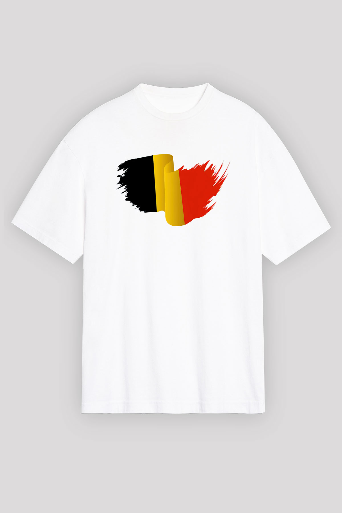 Belçika Beyaz Unisex Oversize Tişört T-Shirt