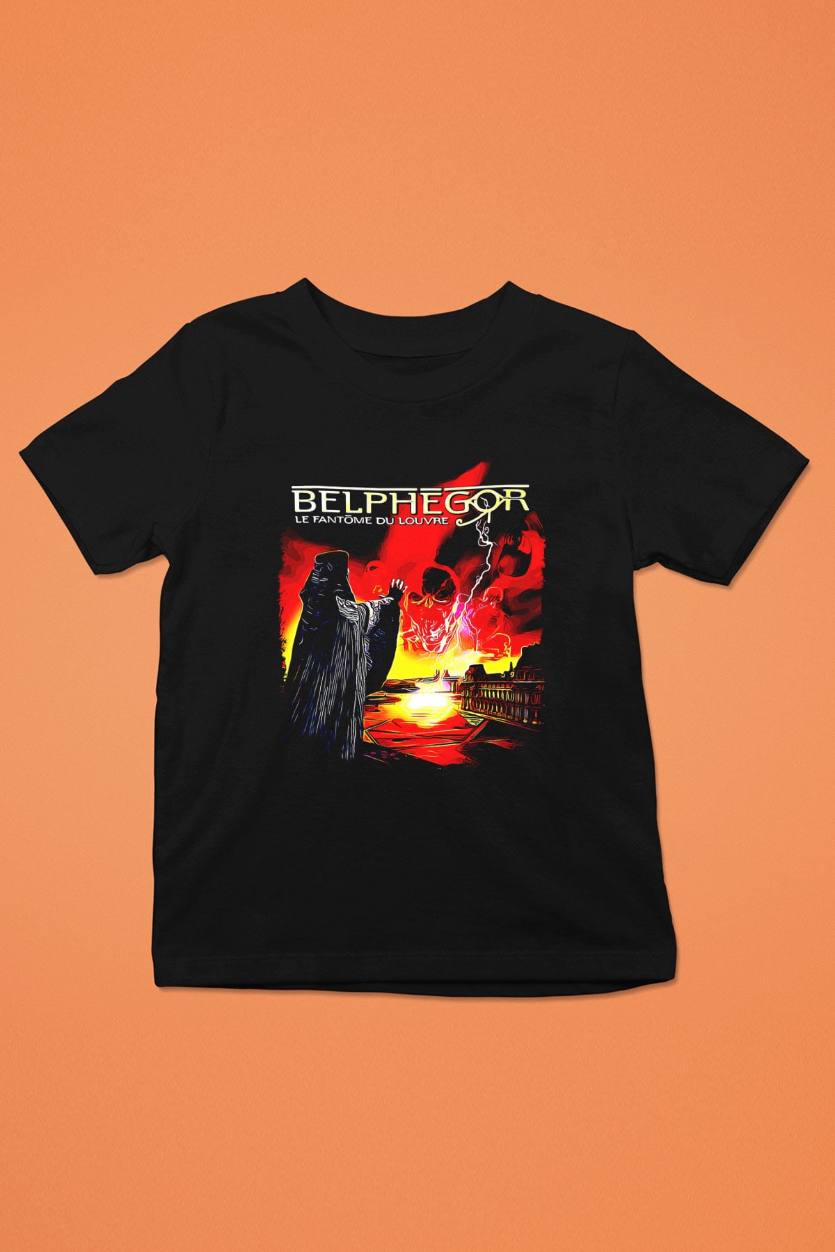 Belphegor Baskılı Unisex Siyah Çocuk Tişört - Tshirt