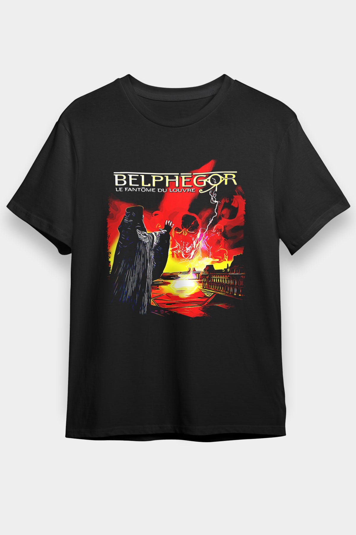 Belphegor Baskılı Unisex Siyah Tişört - Tshirt