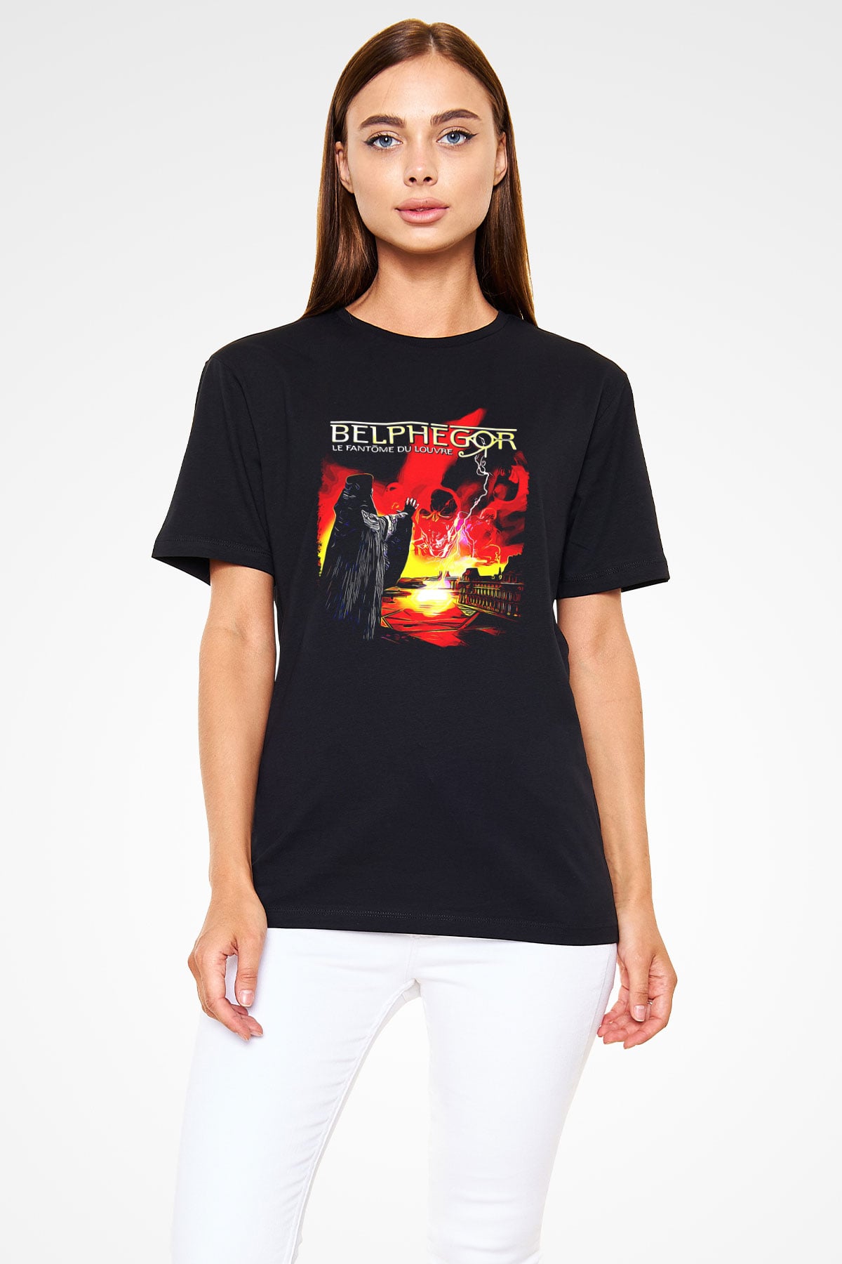 Belphegor Baskılı Unisex Siyah Tişört - Tshirt