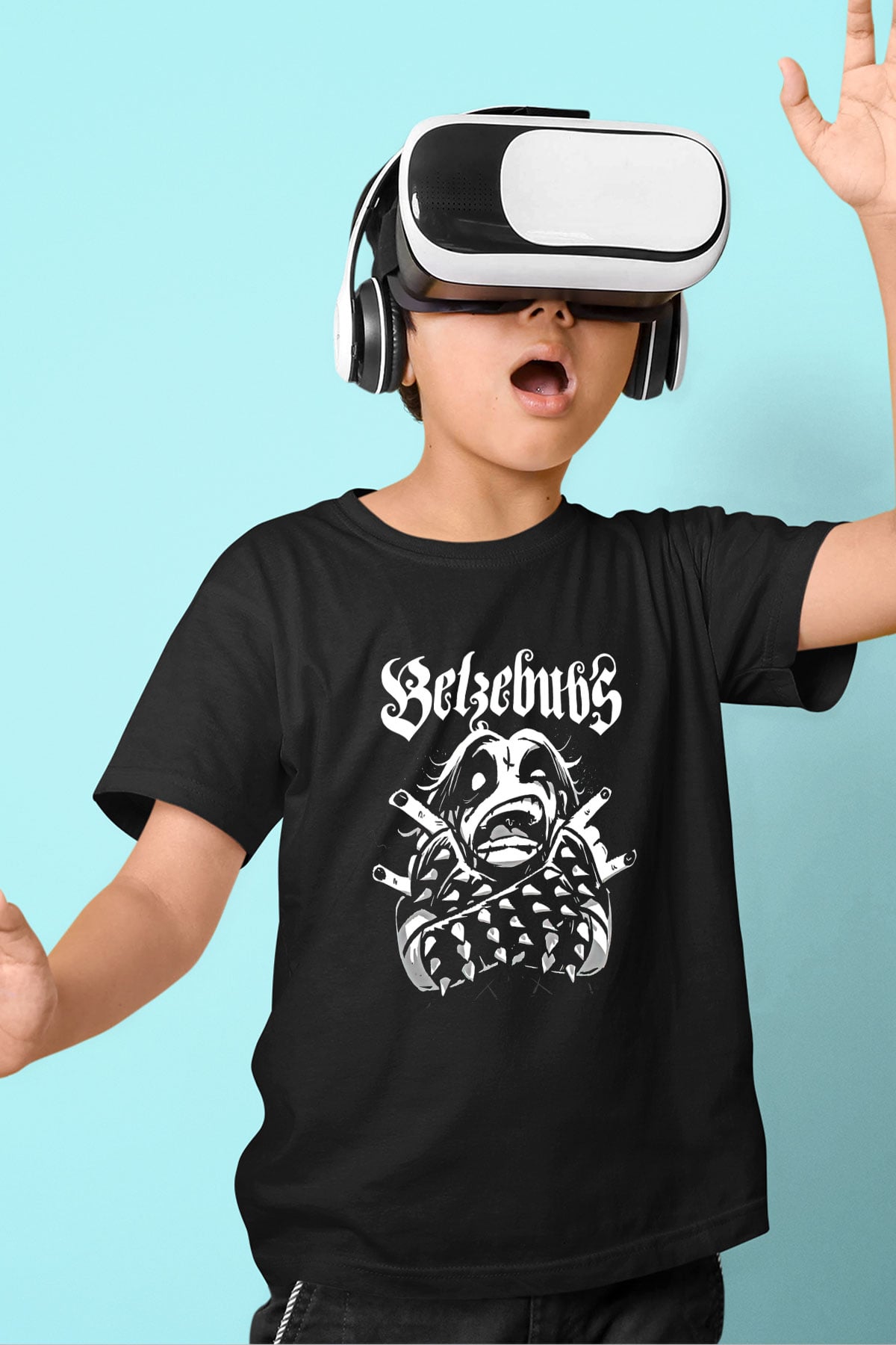 Belzebubs Baskılı Unisex Siyah Çocuk Tişört - Tshirt
