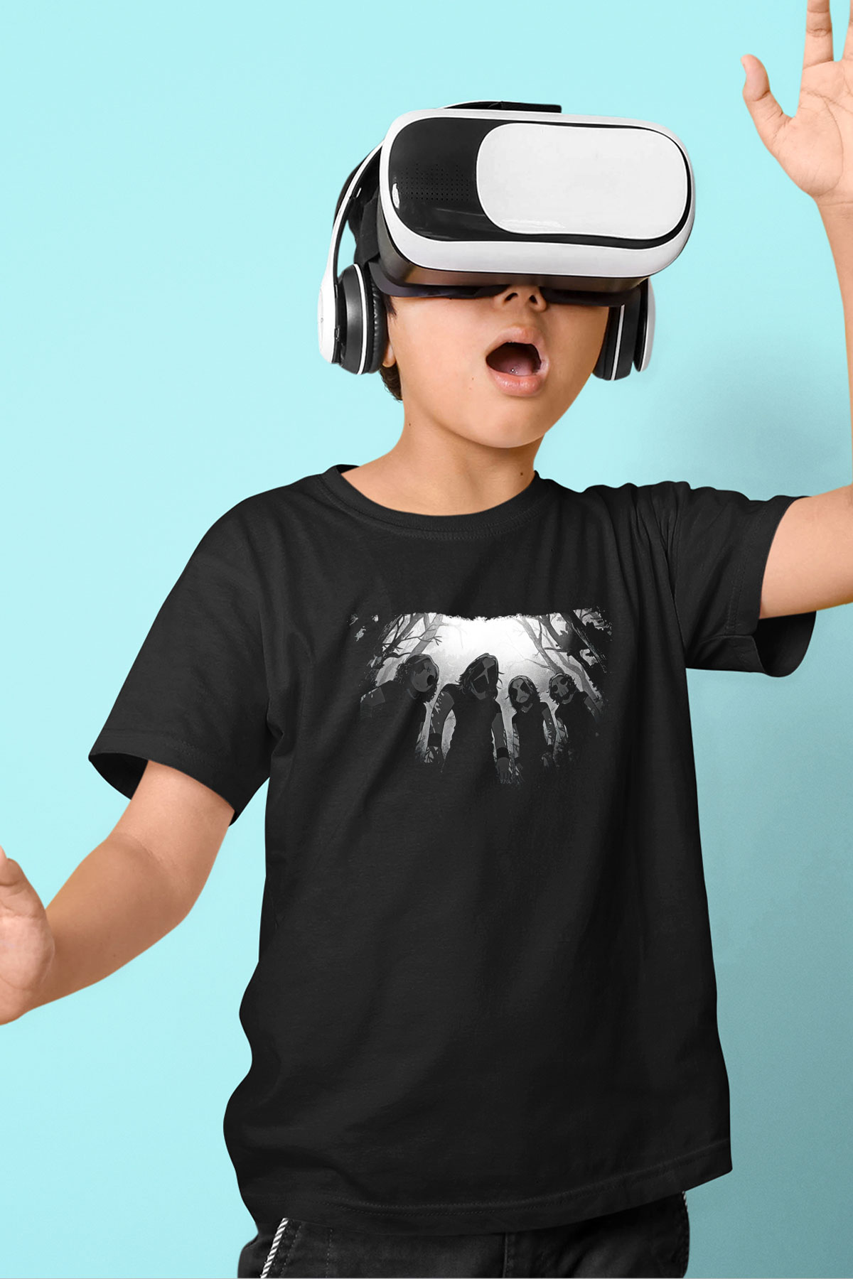 Belzebubs Baskılı Unisex Siyah Çocuk Tişört - Tshirt