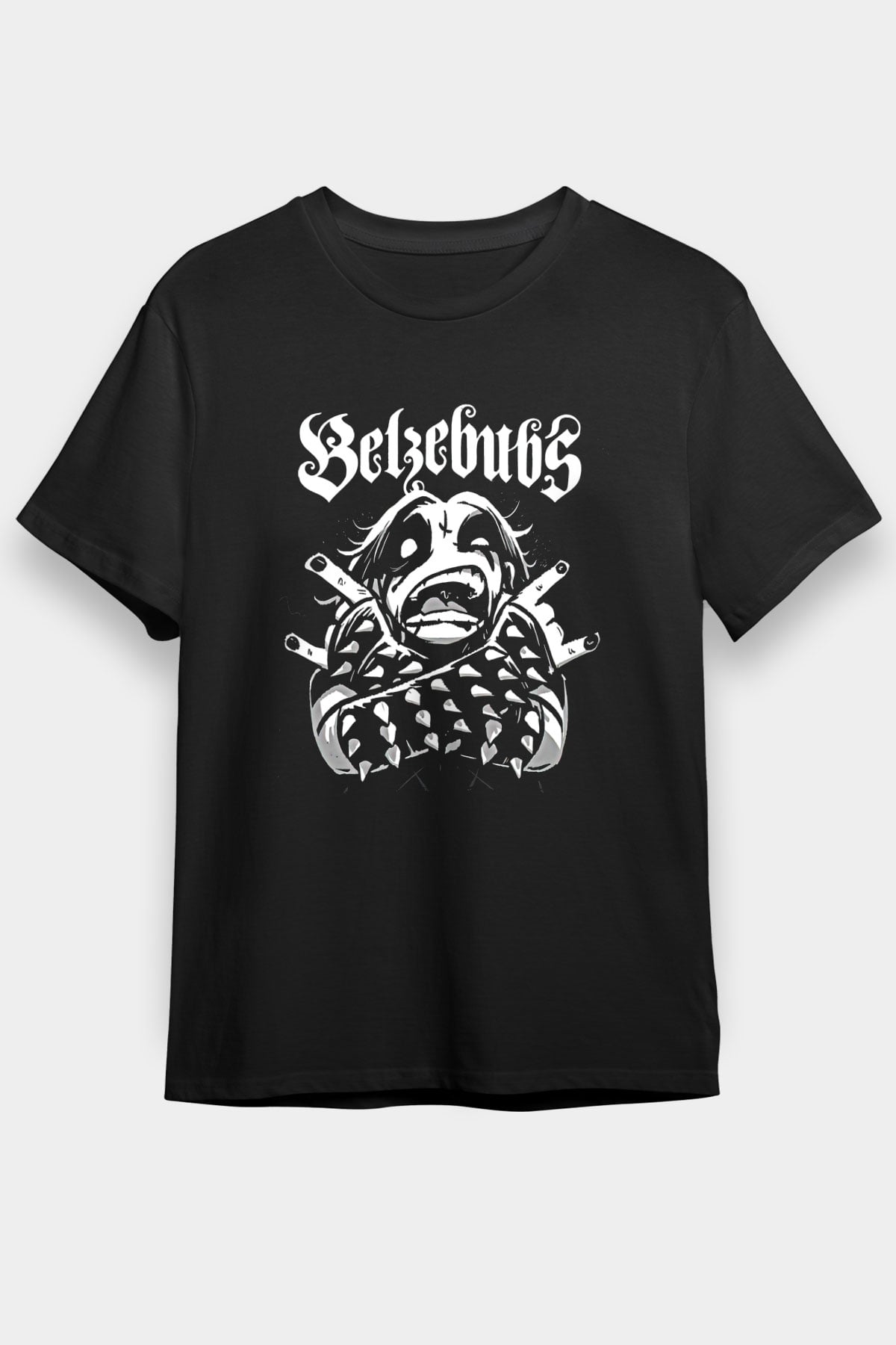 Belzebubs Baskılı Unisex Siyah Tişört - Tshirt