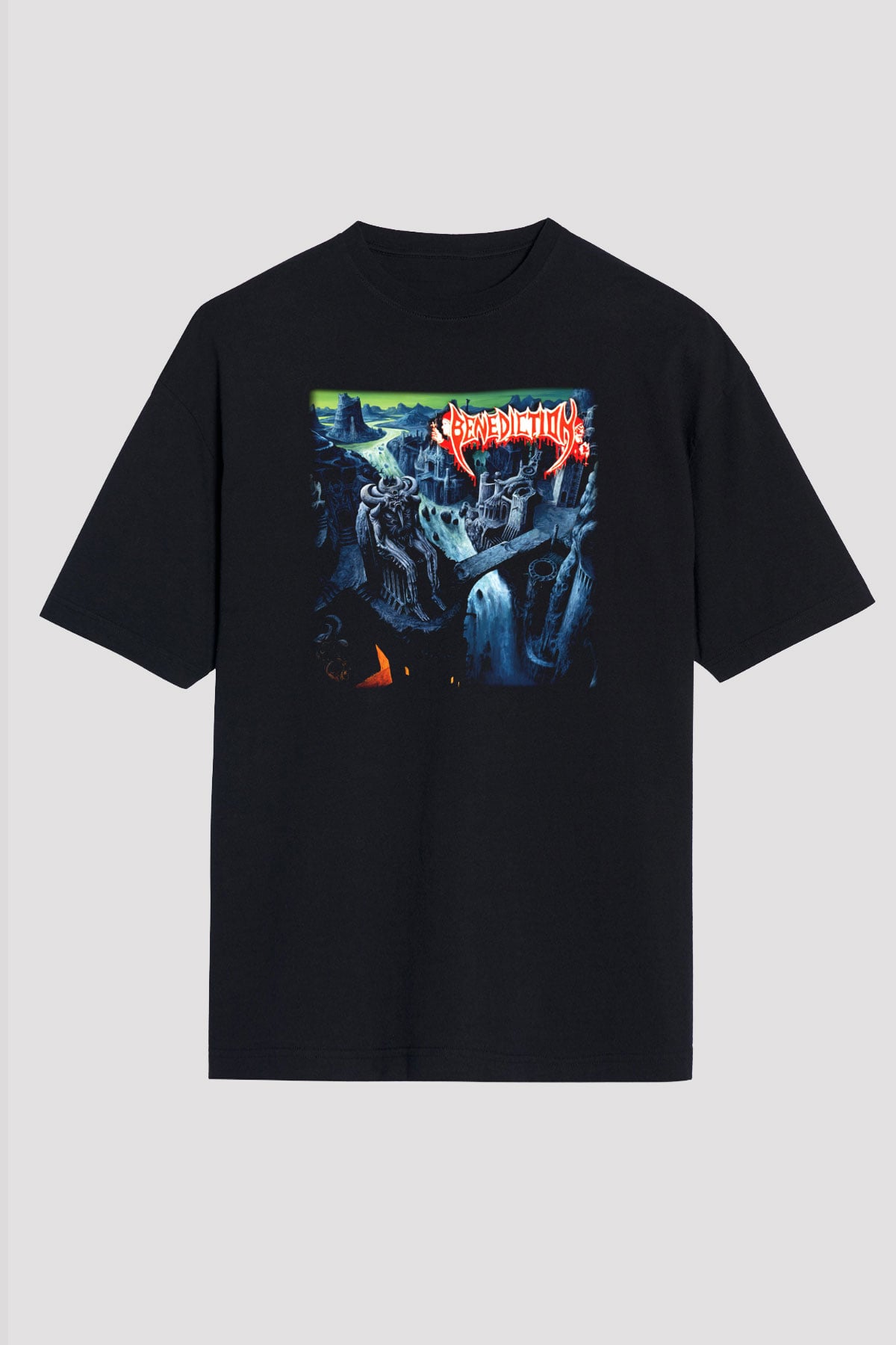 Benediction Siyah Unisex Oversize Tişört T-Shirt