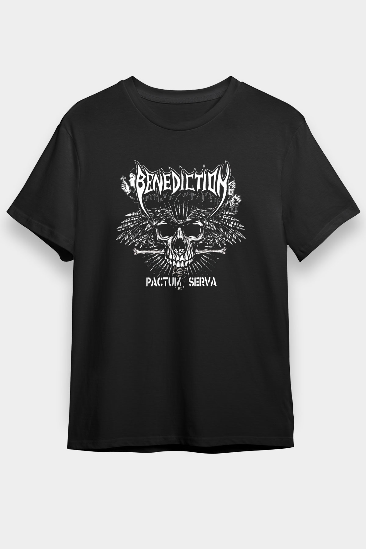 Benediction Siyah Unisex Tişört T-Shirt - TişörtFabrikası