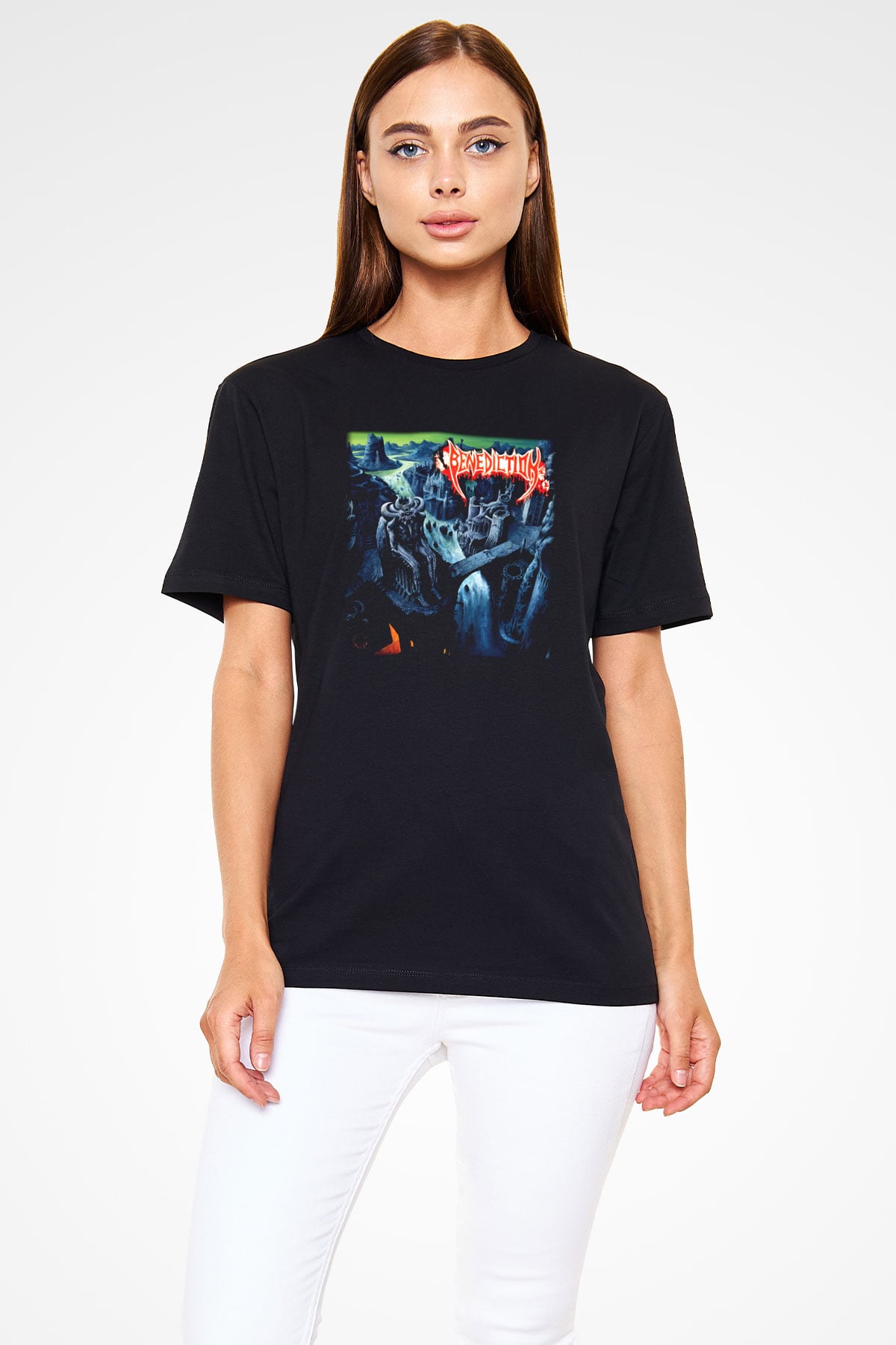 Benediction Siyah Unisex Tişört T-Shirt - TişörtFabrikası