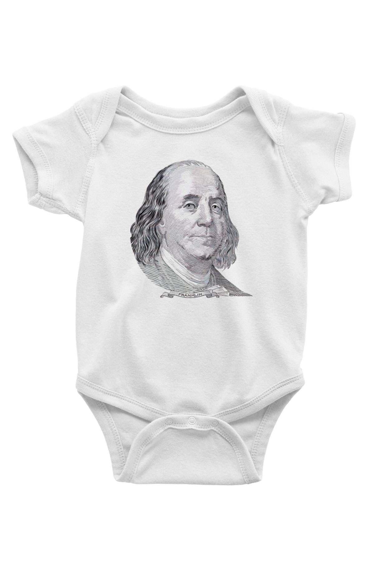 Benjamin Franklin Beyaz Bebek Body - Zıbın
