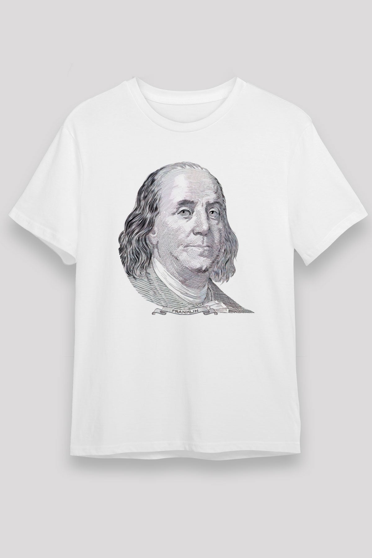 Benjamin Franklin Beyaz Unisex Tişört T-Shirt - TişörtFabrikası