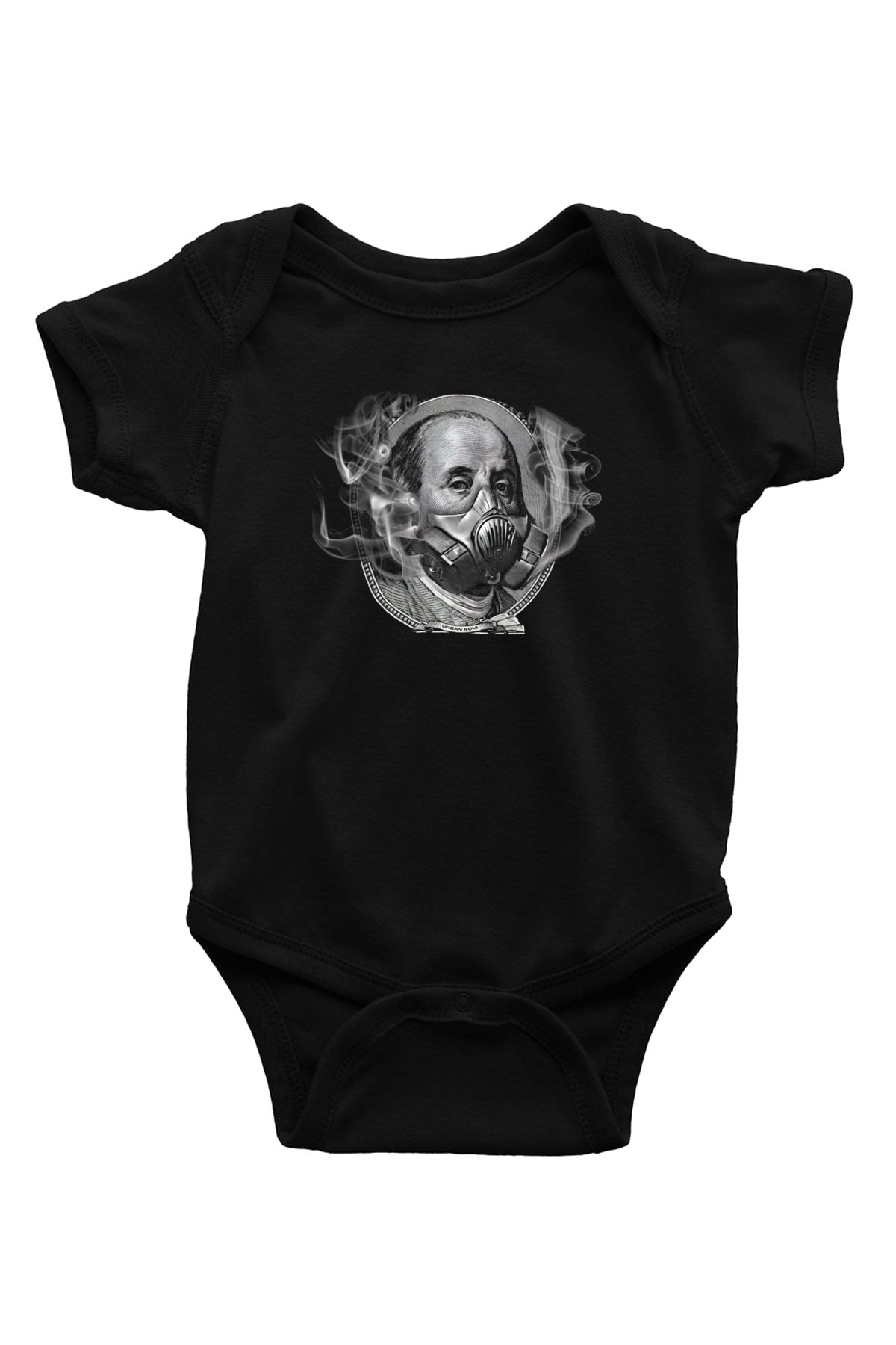 Benjamin Franklin Siyah Bebek Body - Zıbın