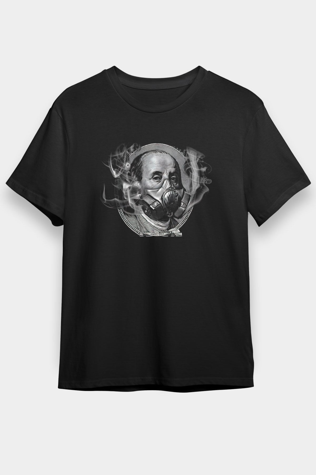 Benjamin Franklin Siyah Unisex Tişört T-Shirt - TişörtFabrikası