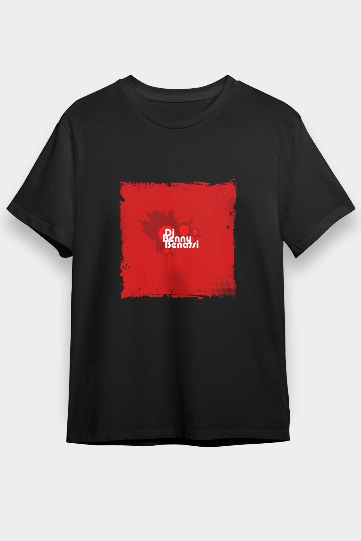 Benny Benassi Baskılı Unisex Siyah Tişört