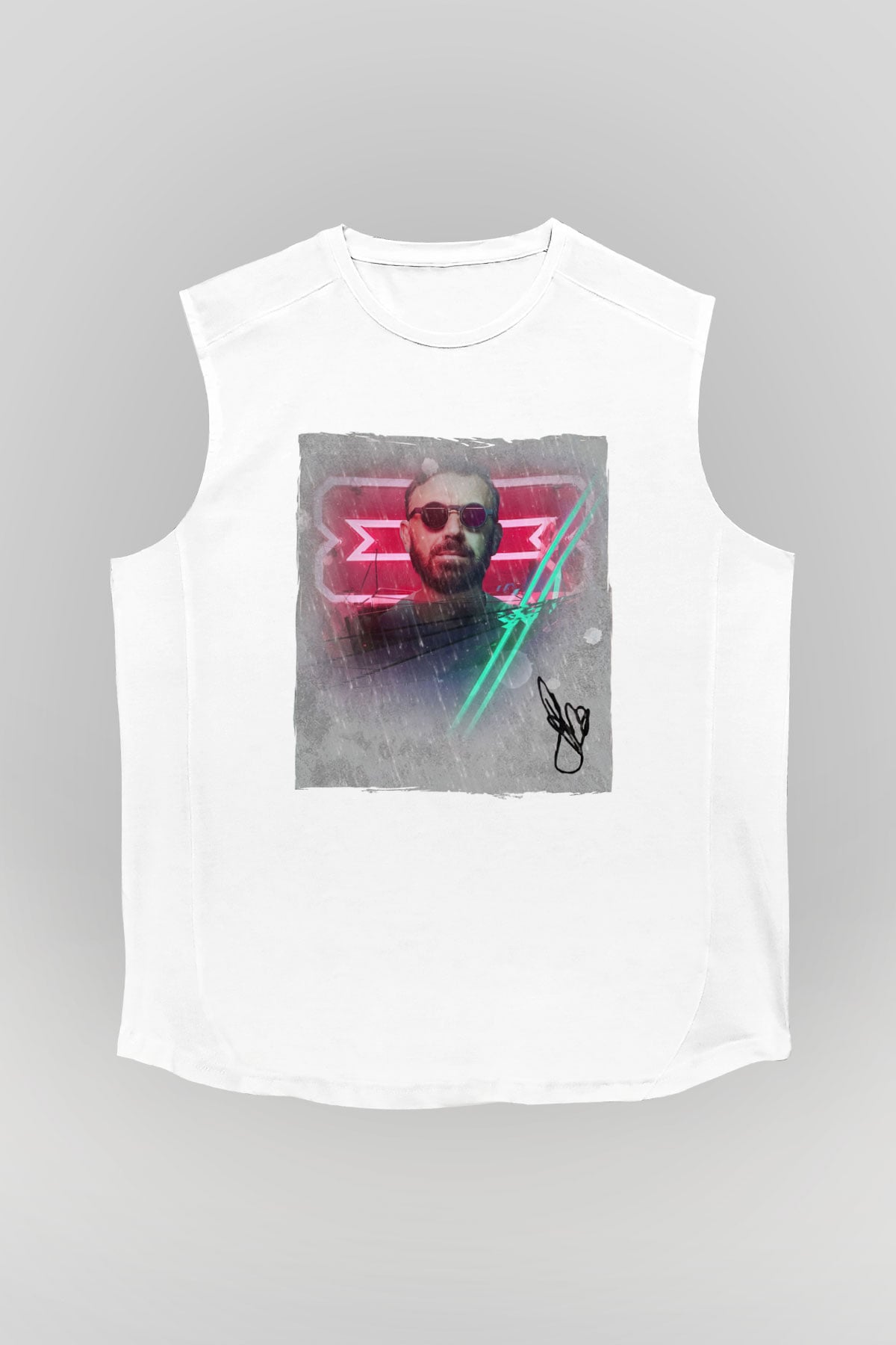 Benny Benassi Beyaz Unisex Kolsuz Tişört