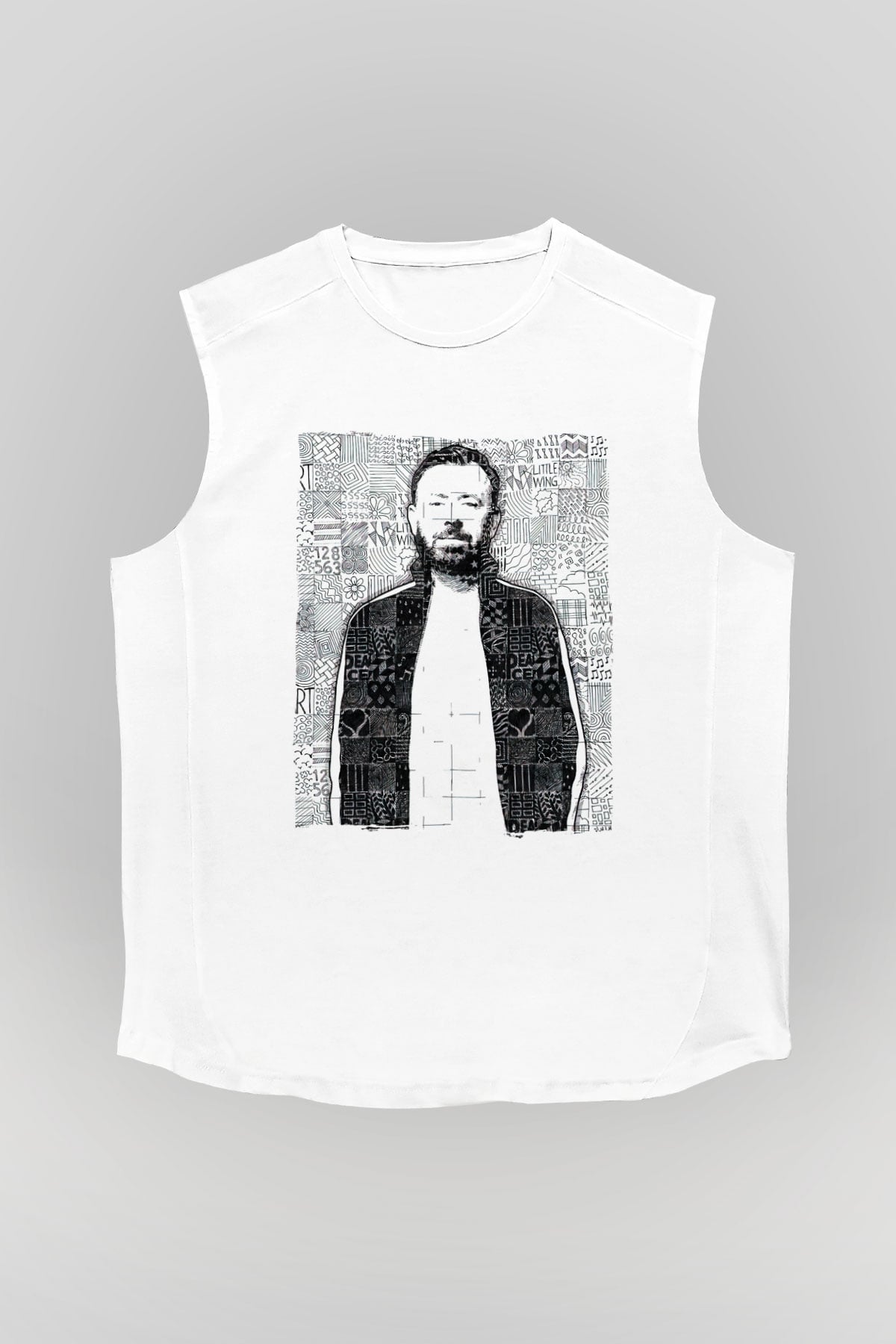 Benny Benassi Beyaz Unisex Kolsuz Tişört