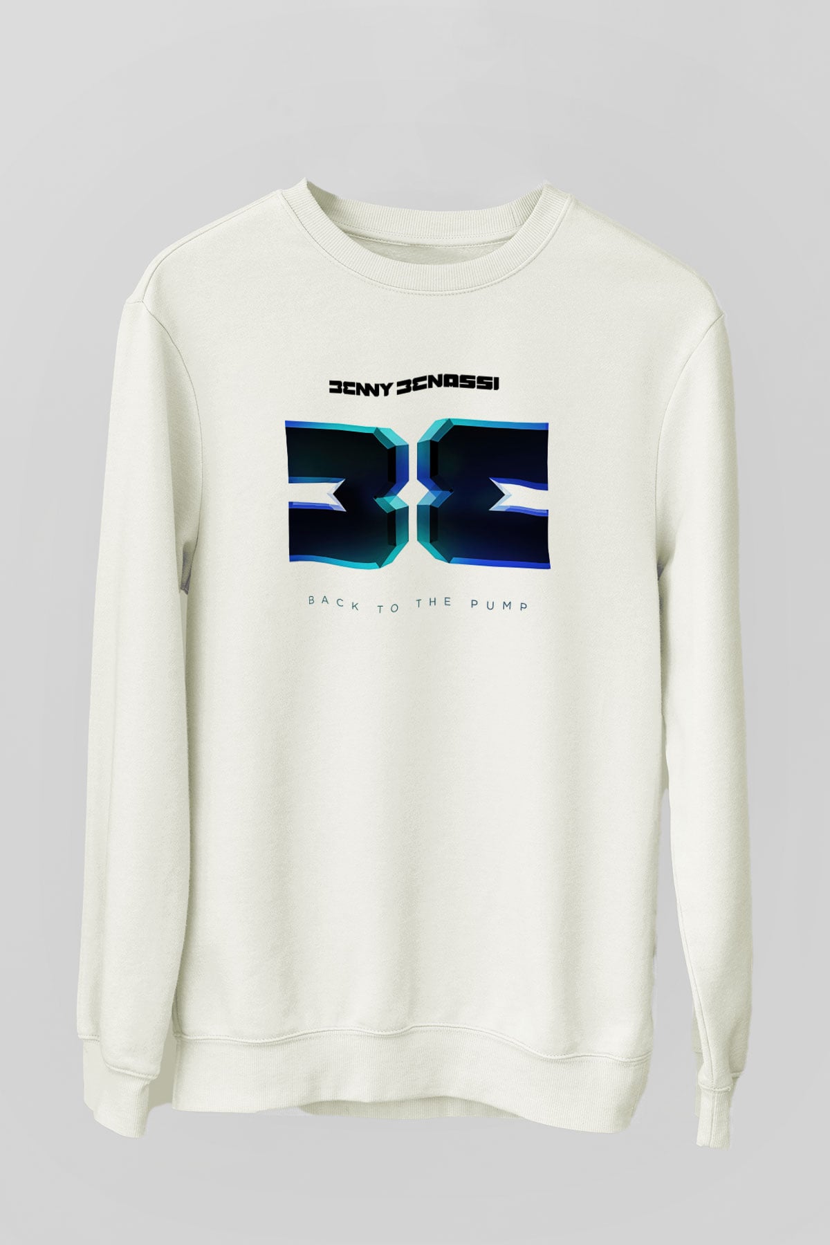 Benny Benassi Beyaz Unisex Sweatshirt
