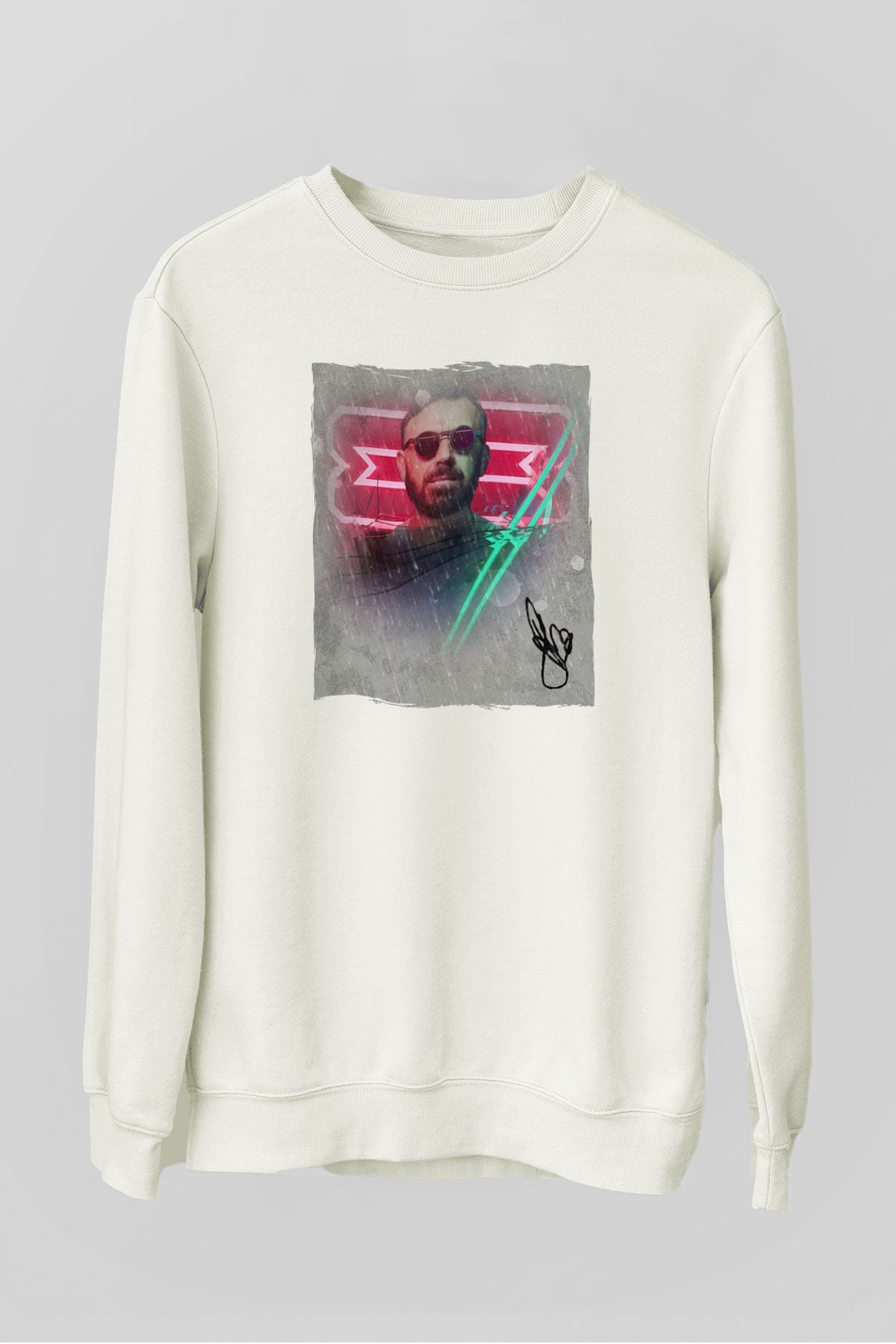 Benny Benassi Beyaz Unisex Sweatshirt