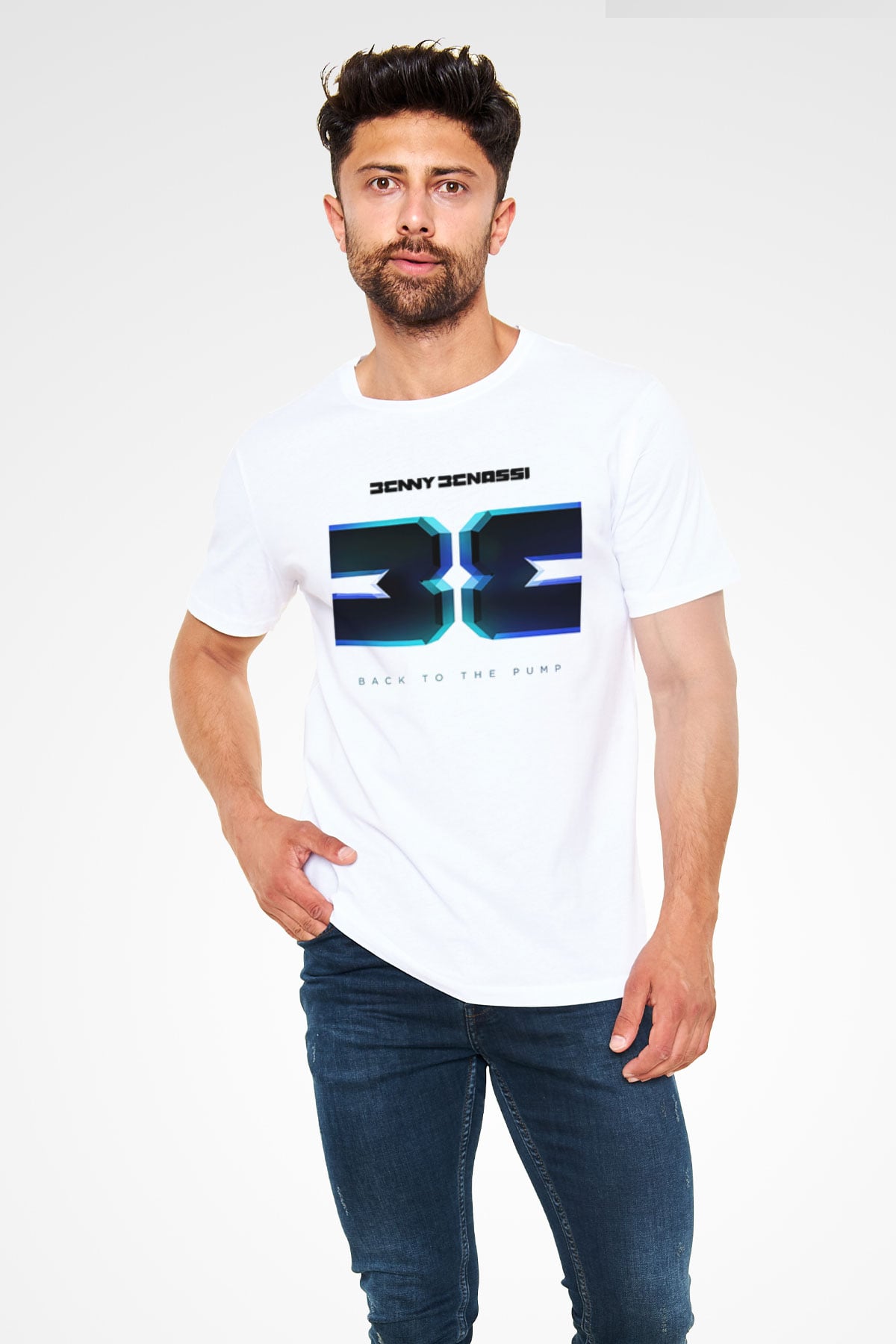 Benny Benassi Beyaz Unisex Tişört T-Shirt - TişörtFabrikası