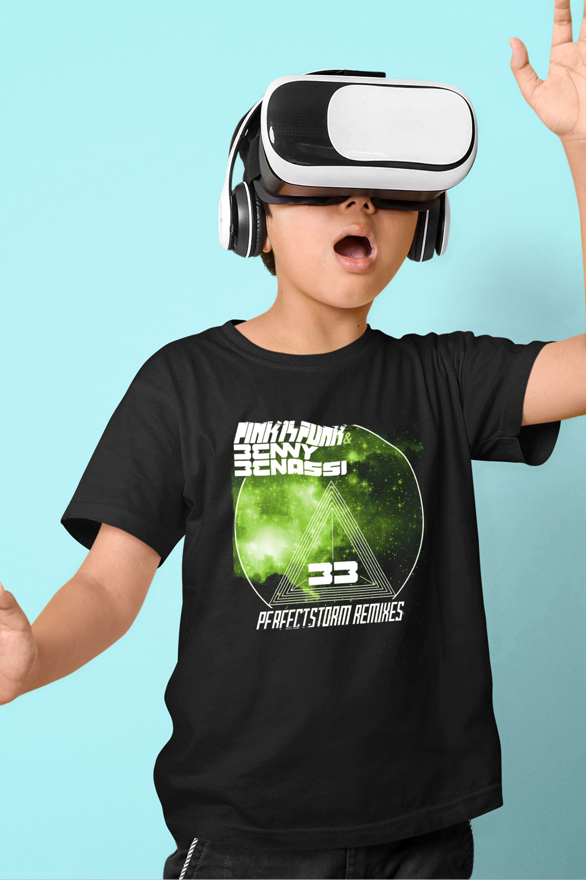 Benny Benassi Siyah Unisex Çocuk Tişört