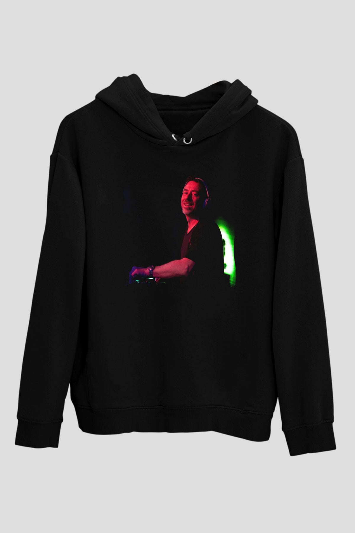 Benny Benassi Siyah Unisex Kapüşonlu Sweatshirt