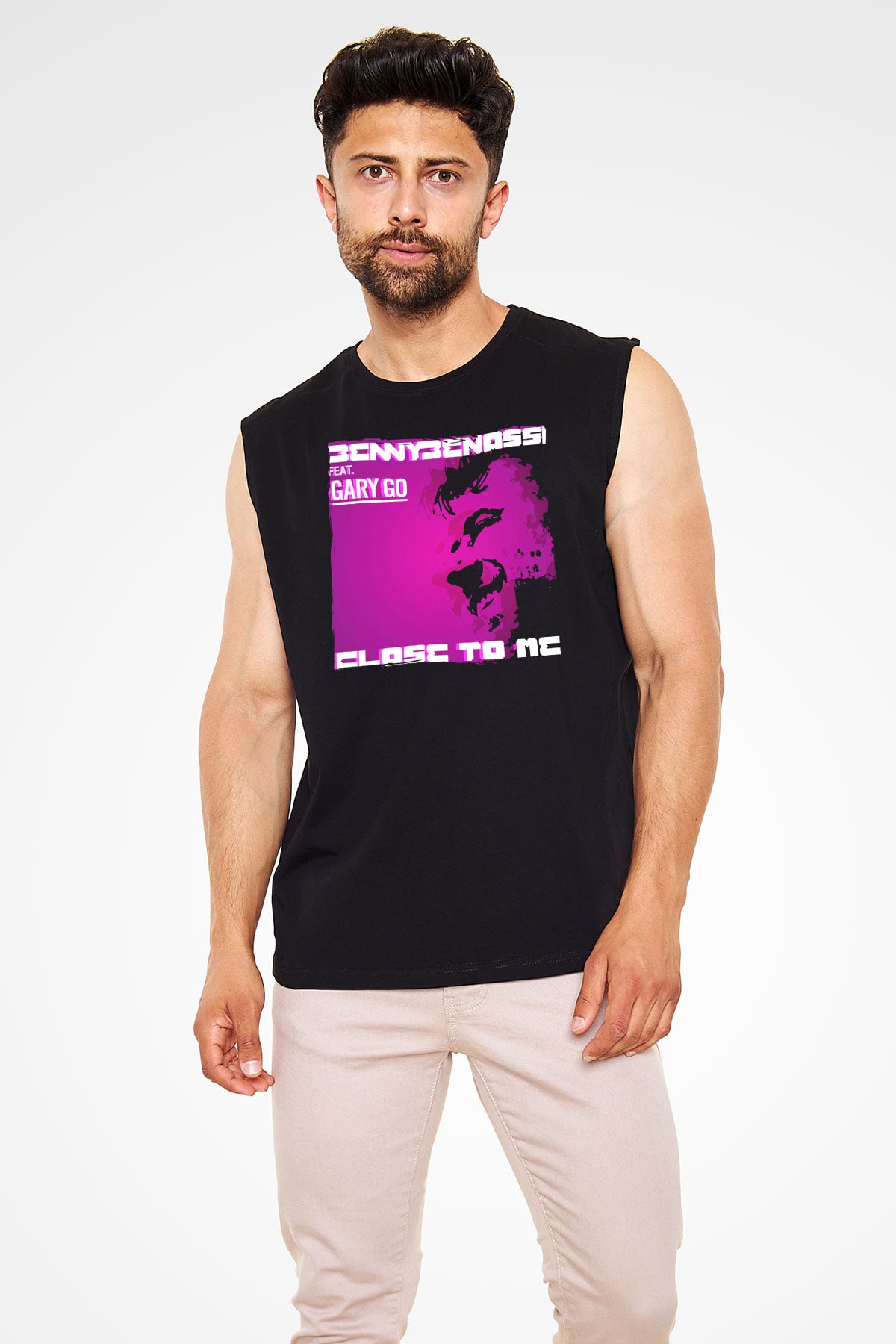 Benny Benassi Siyah Unisex Kolsuz Tişört
