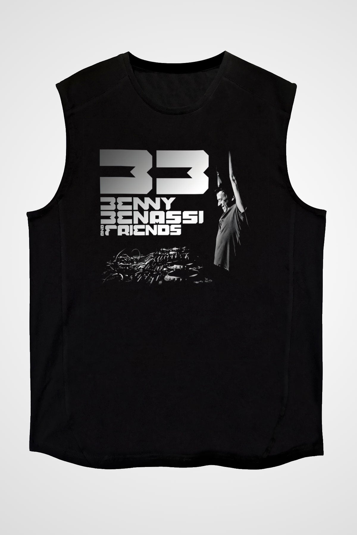 Benny Benassi Siyah Unisex Kolsuz Tişört
