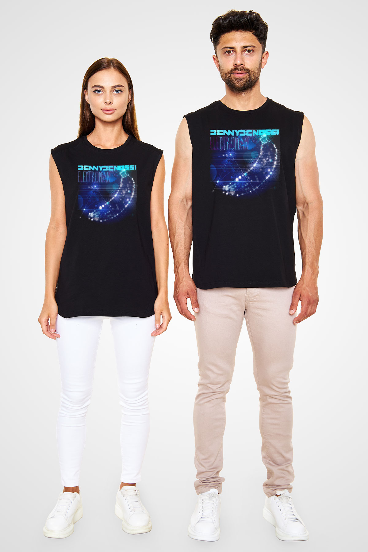 Benny Benassi Siyah Unisex Kolsuz Tişört