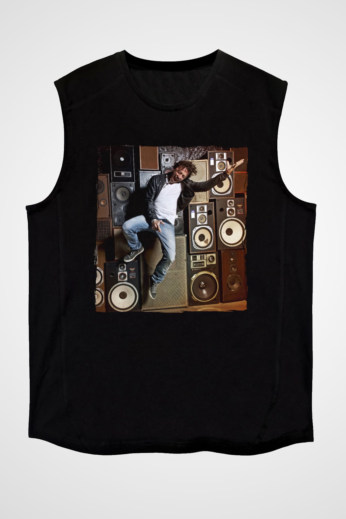 Benny Benassi Siyah Unisex Kolsuz Tişört