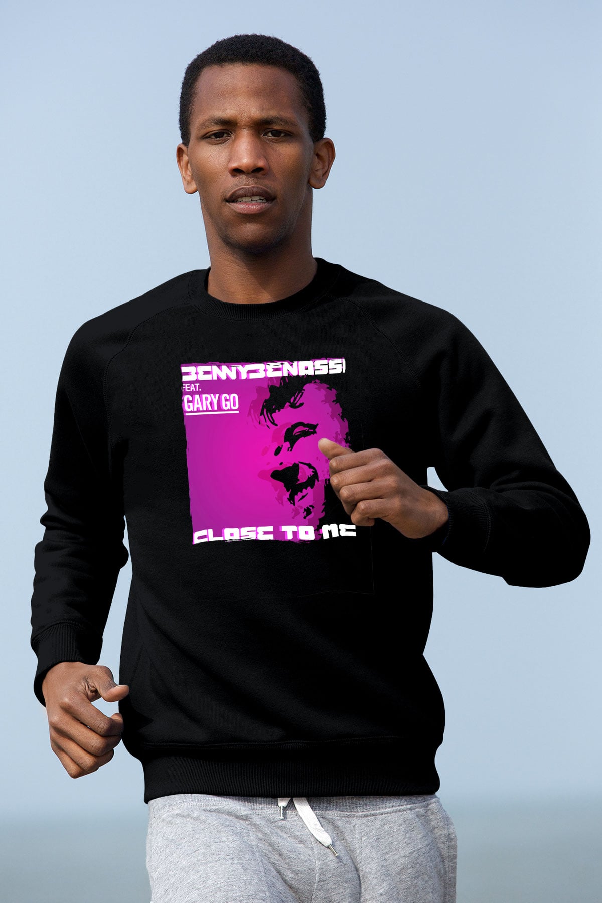 Benny Benassi Siyah Unisex Sweatshirt