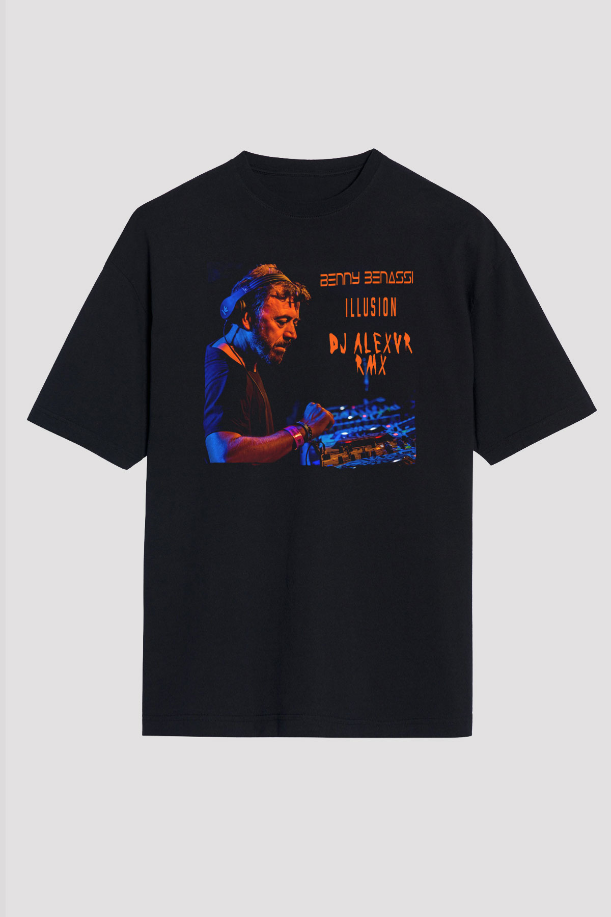 Benny Benassi Siyah Unisex Tişört T-Shirt - TişörtFabrikası