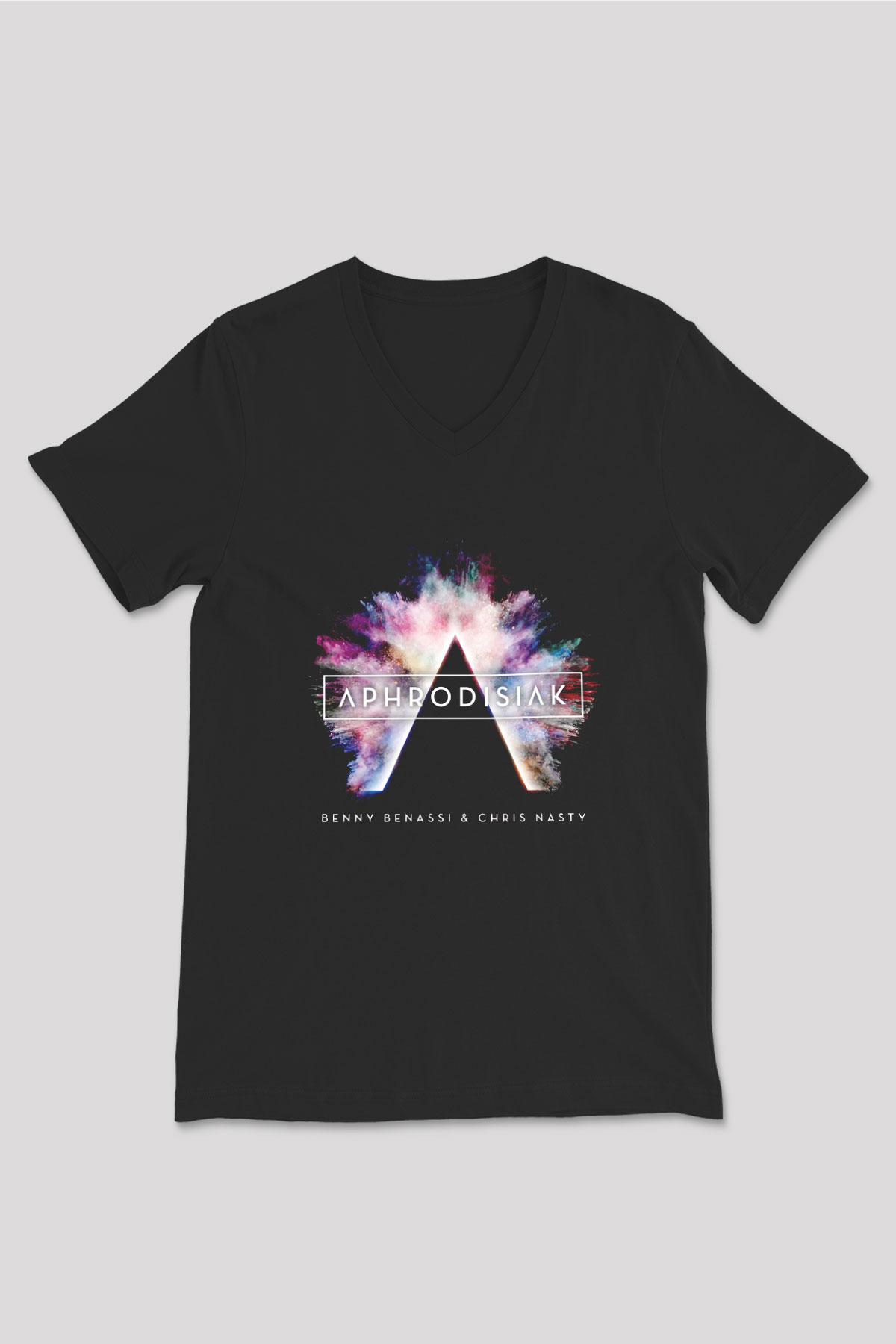 Benny Benassi Siyah Unisex V Yaka Tişört