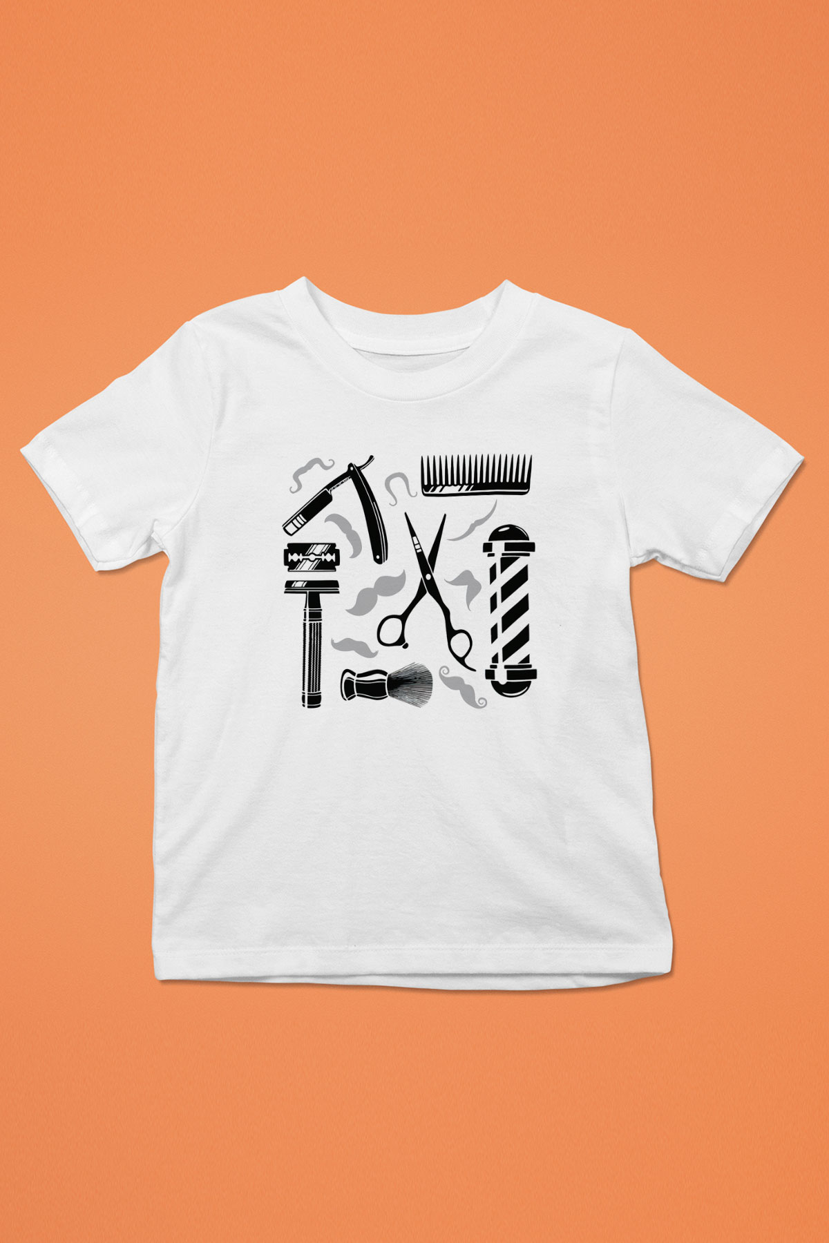 Berber Baskılı Beyaz Unisex Çocuk Tişört
