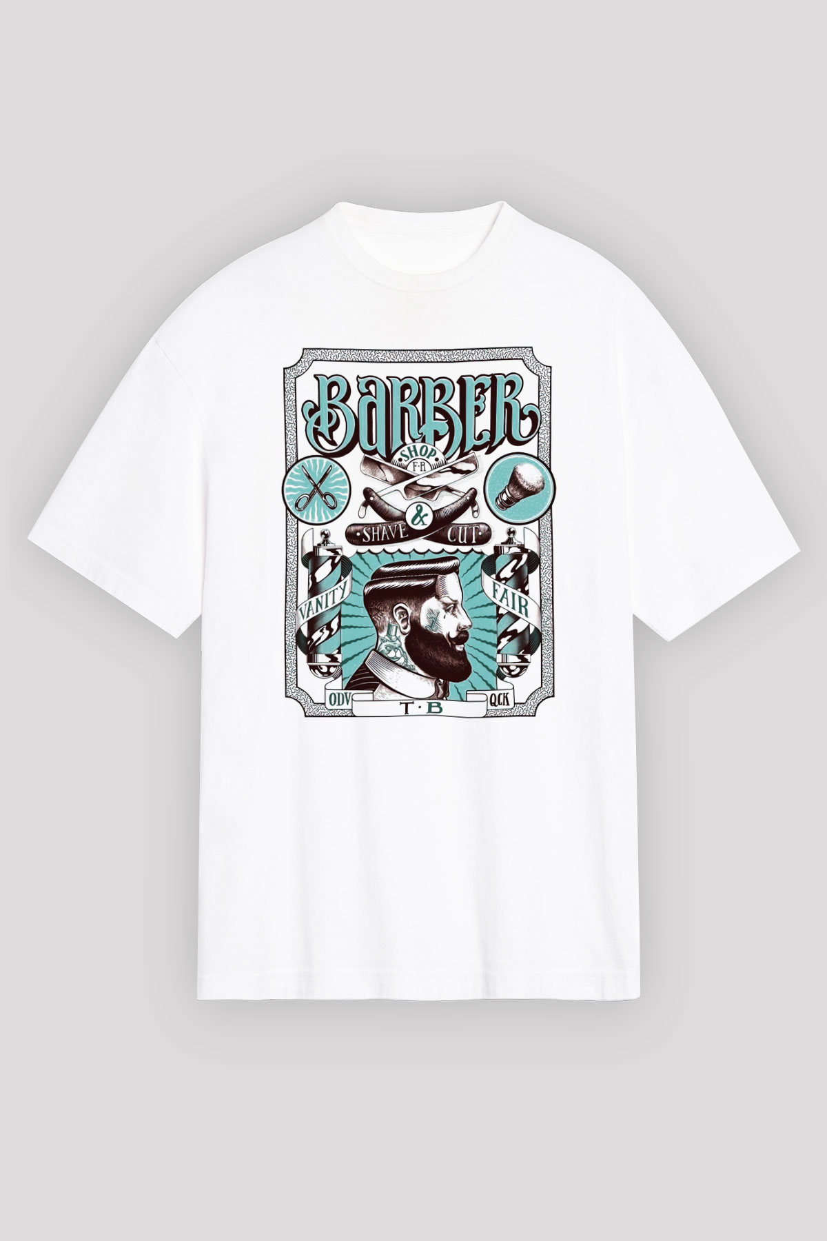 Berber Beyaz Unisex Oversize Tişört T-Shirt