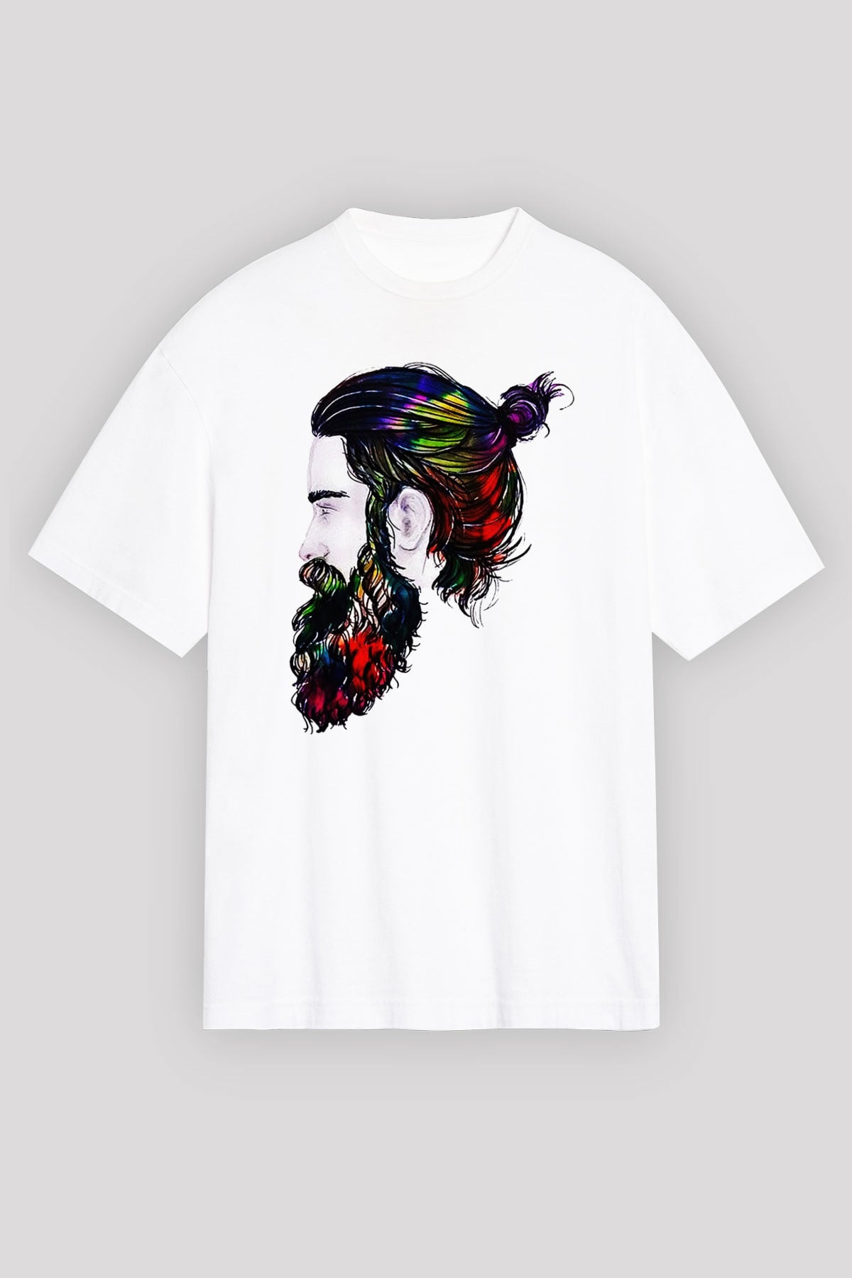 Berber Beyaz Unisex Oversize Tişört T-Shirt