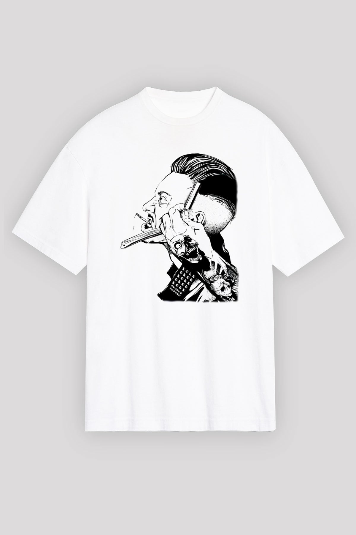 Berber Beyaz Unisex Oversize Tişört T-Shirt