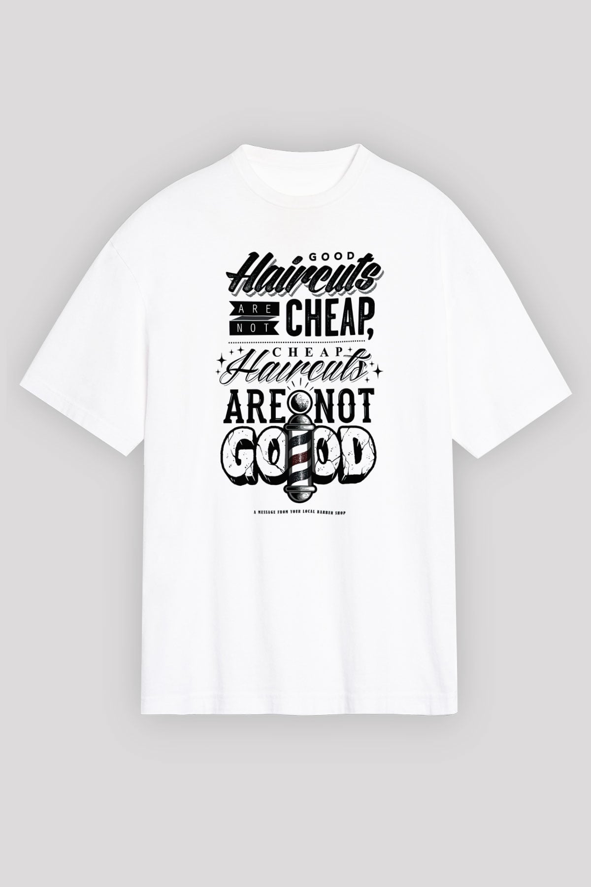 Berber Beyaz Unisex Oversize Tişört T-Shirt