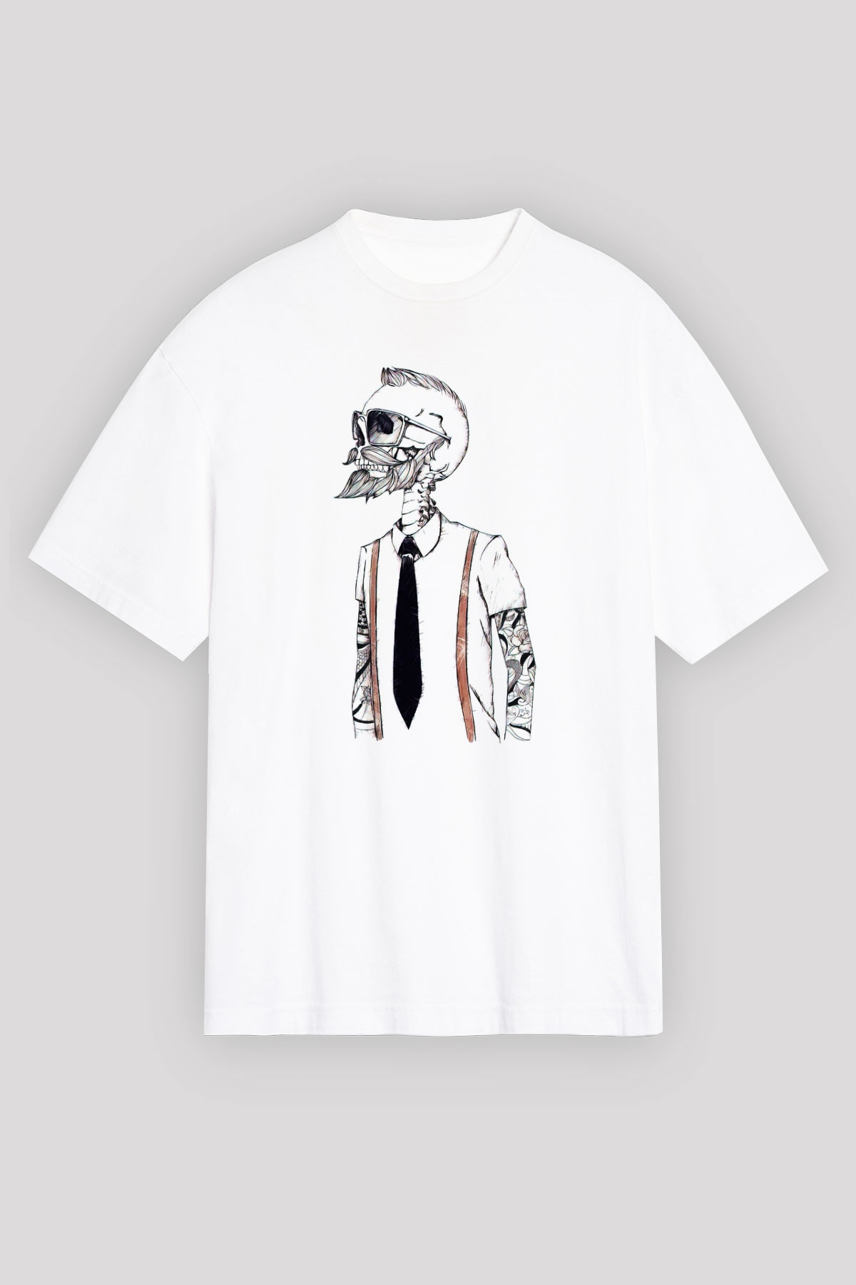 Berber Beyaz Unisex Oversize Tişört T-Shirt