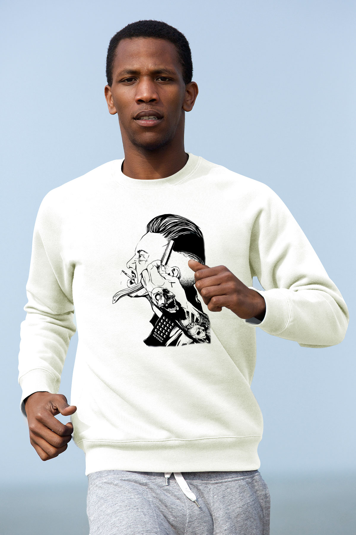 Berber Beyaz Unisex Sweatshirt