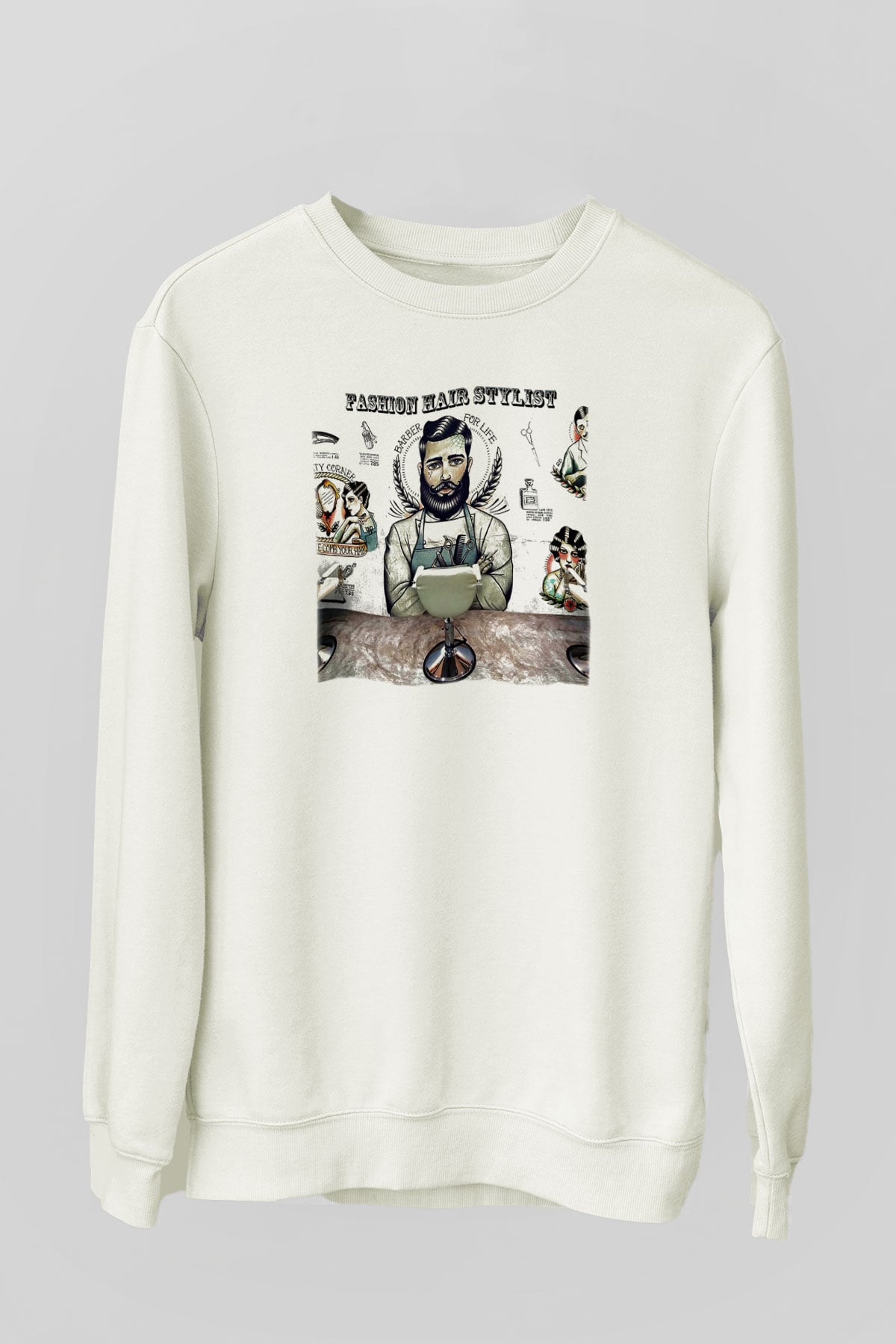 Berber Beyaz Unisex Sweatshirt