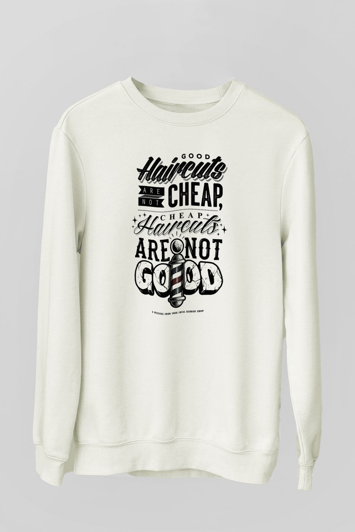 Berber Beyaz Unisex Sweatshirt