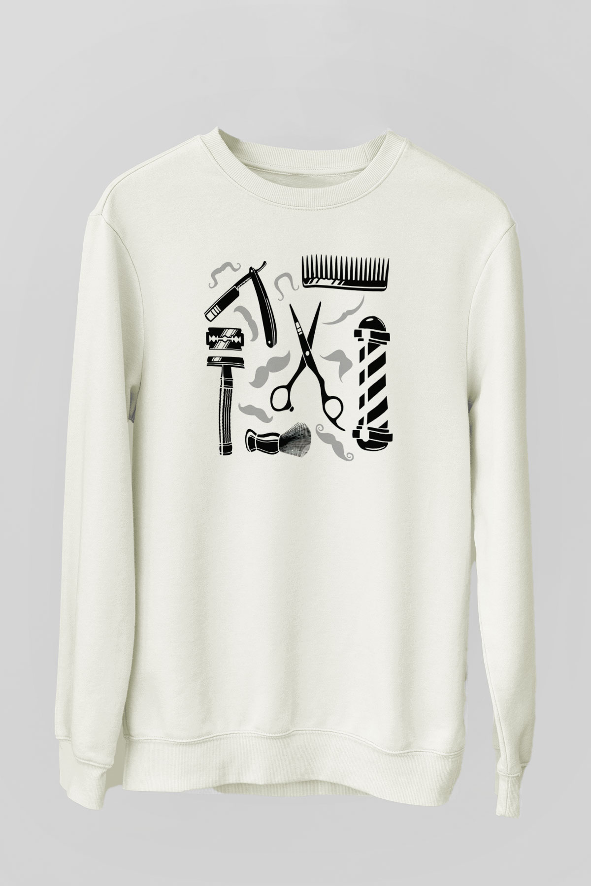 Berber Beyaz Unisex Sweatshirt