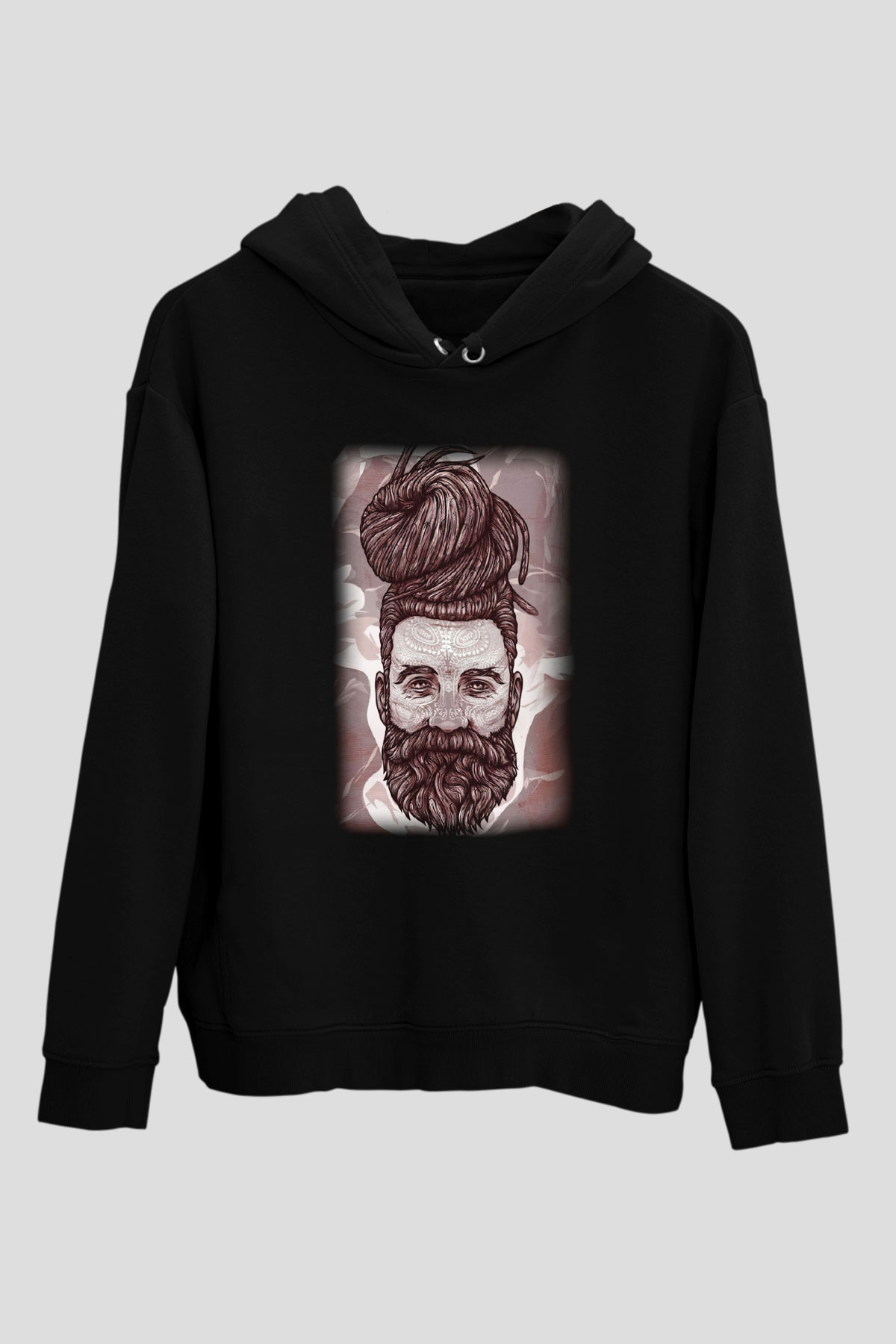 Berber Siyah Unisex Kapşonlu Sweatshirt