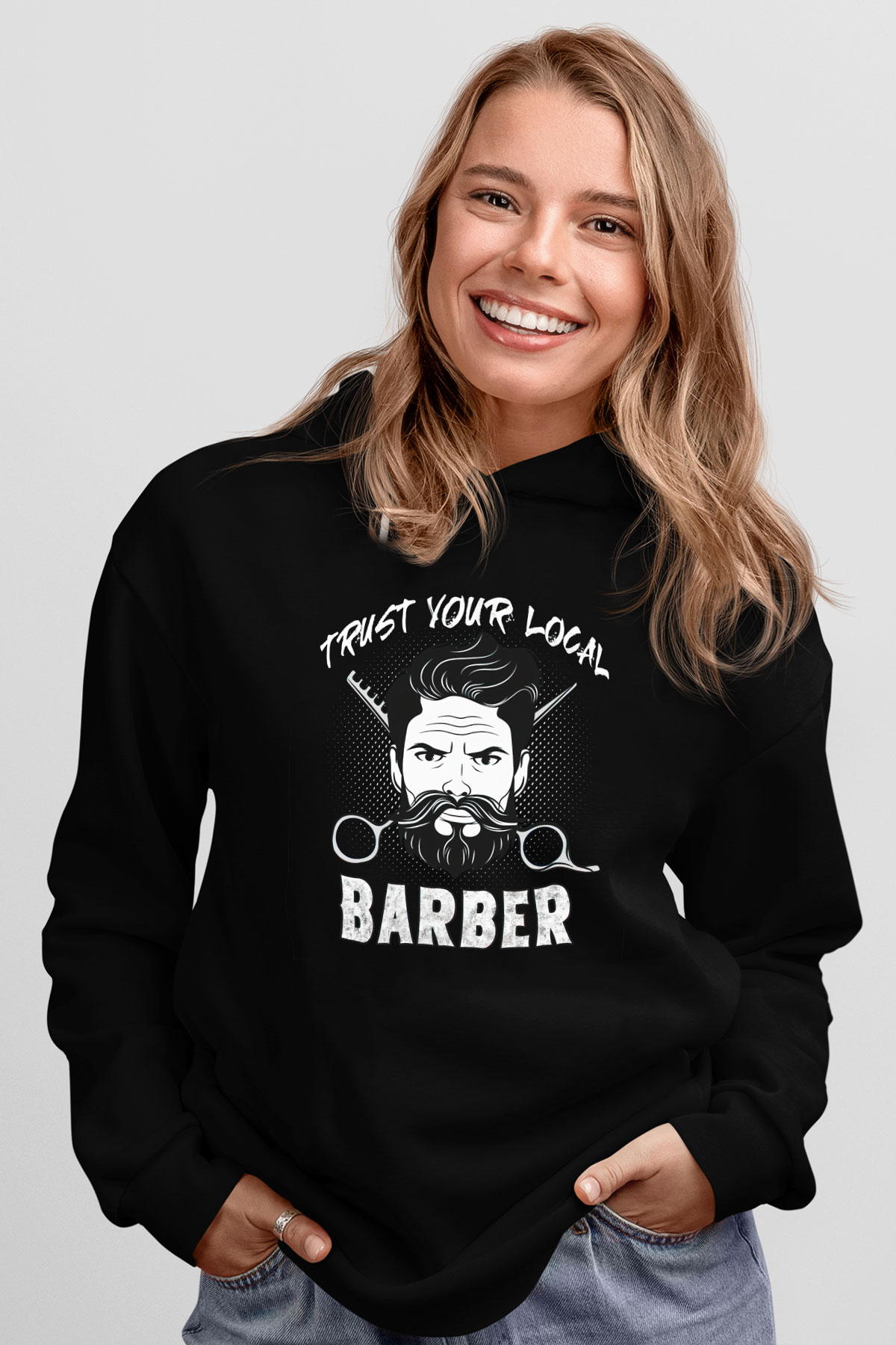 Berber Siyah Unisex Kapüşonlu Sweatshirt