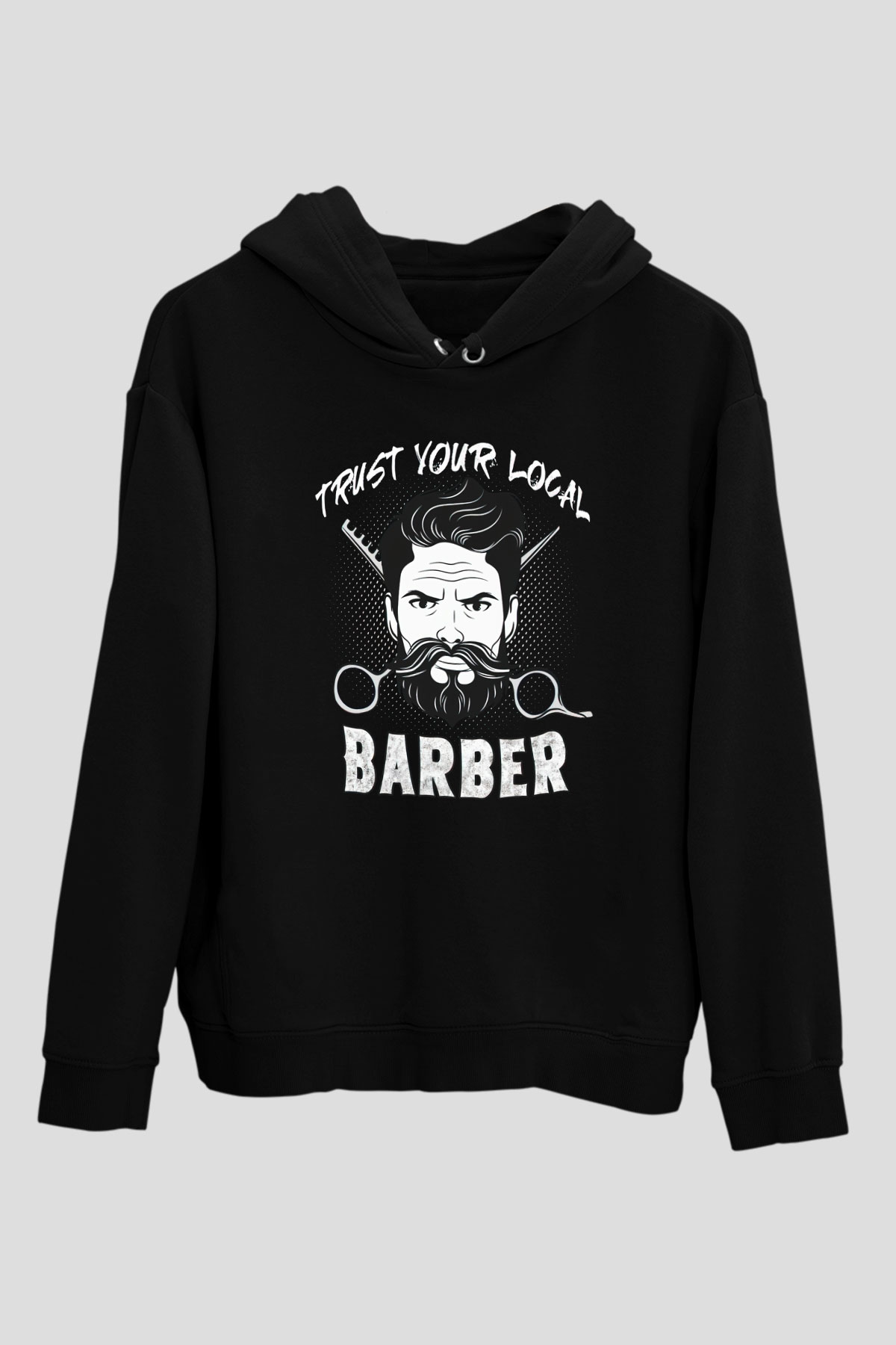 Berber Siyah Unisex Kapüşonlu Sweatshirt