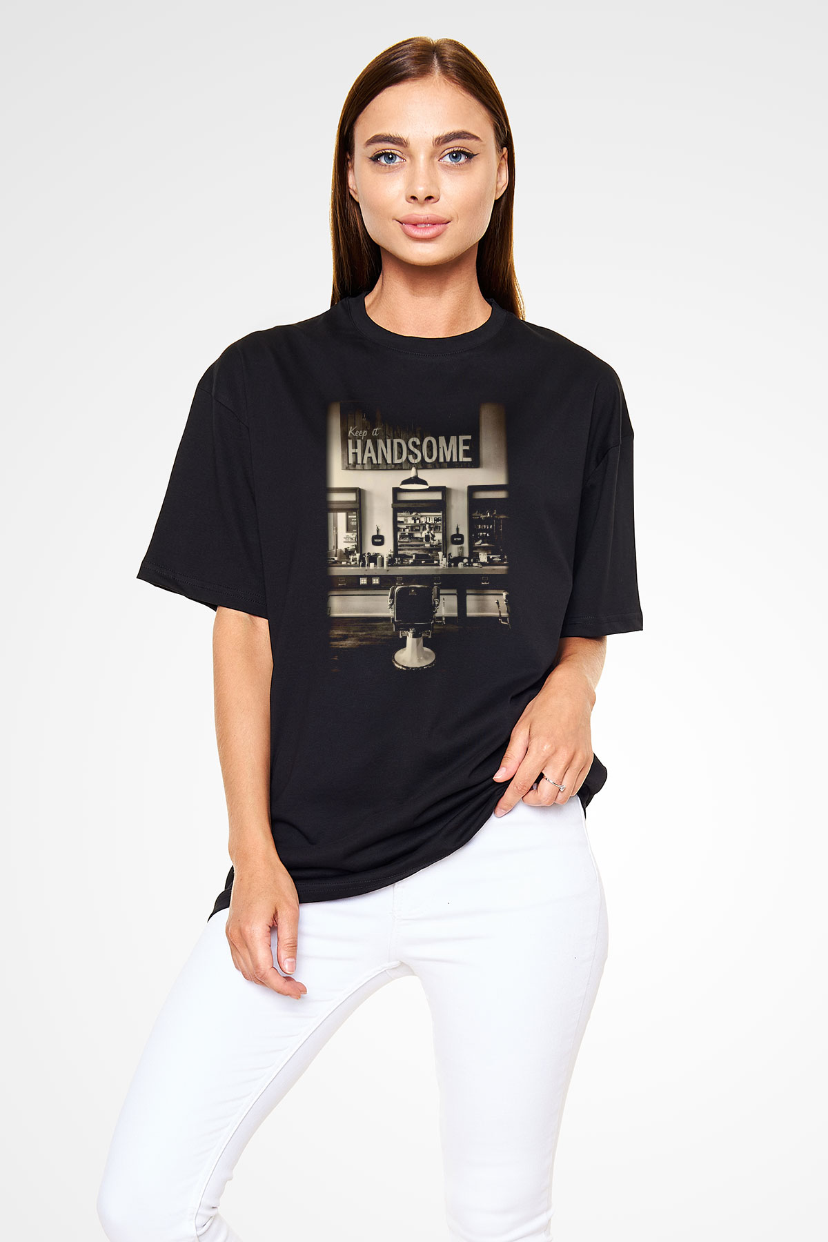Berber Siyah Unisex Oversize Tişört T-Shirt