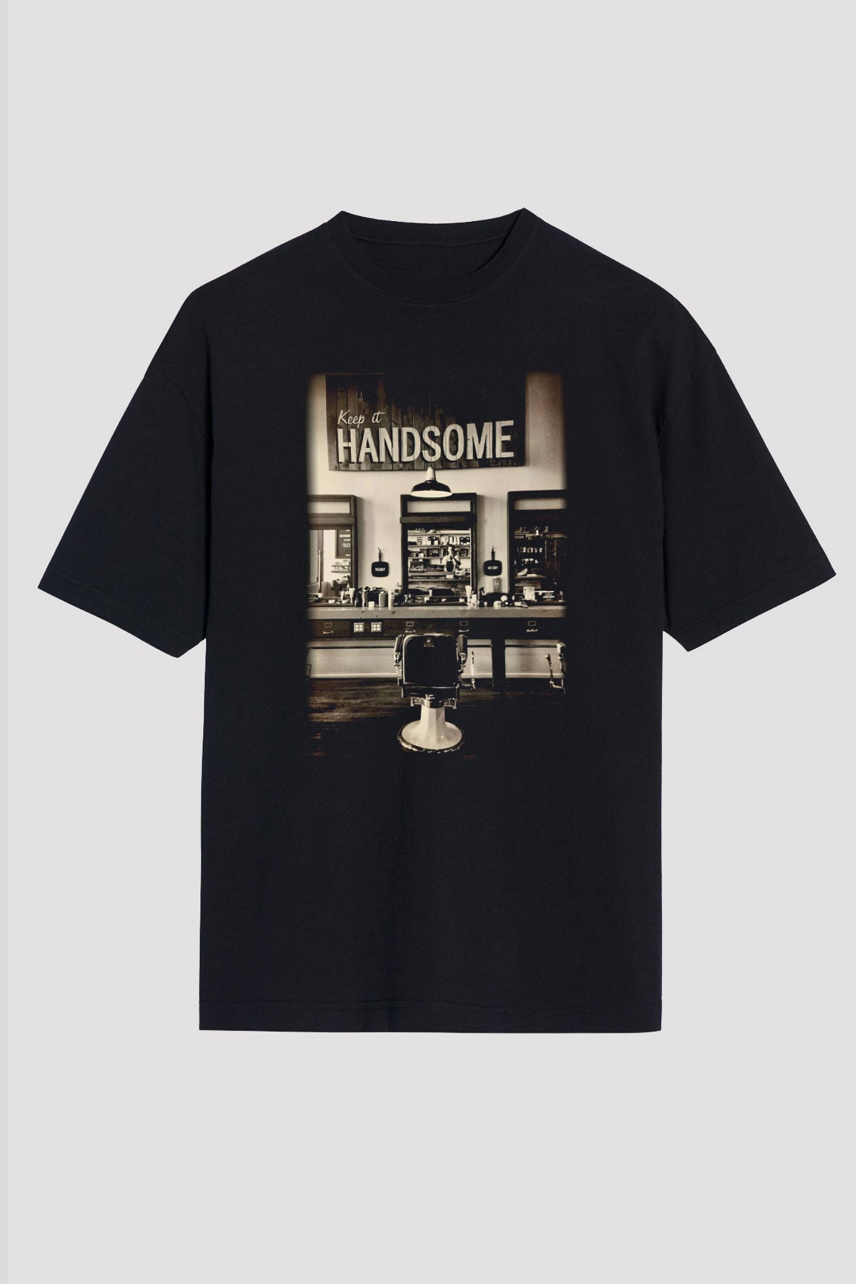 Berber Siyah Unisex Oversize Tişört T-Shirt