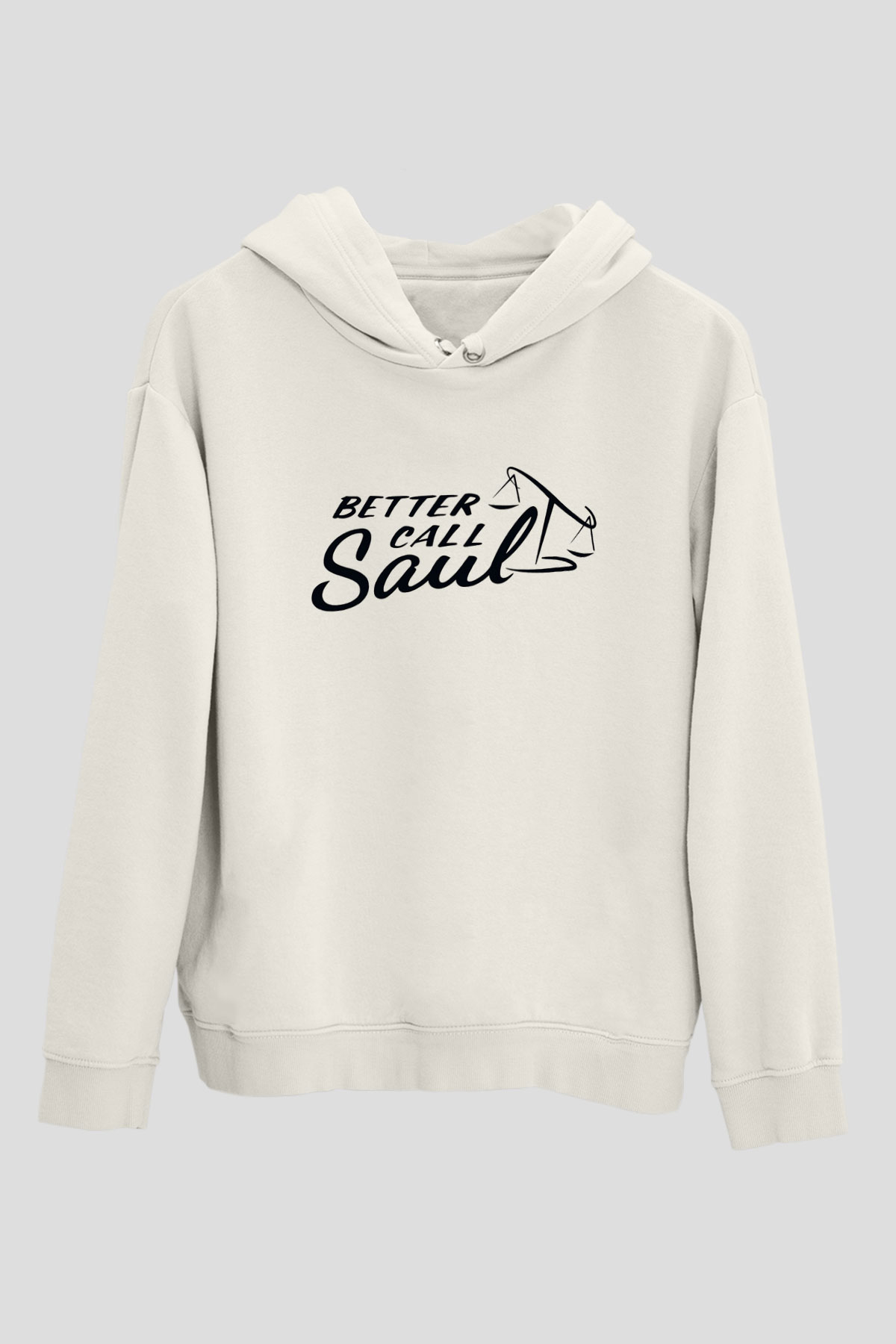 Better Call Saul Beyaz Unisex Kapşonlu Sweatshirt