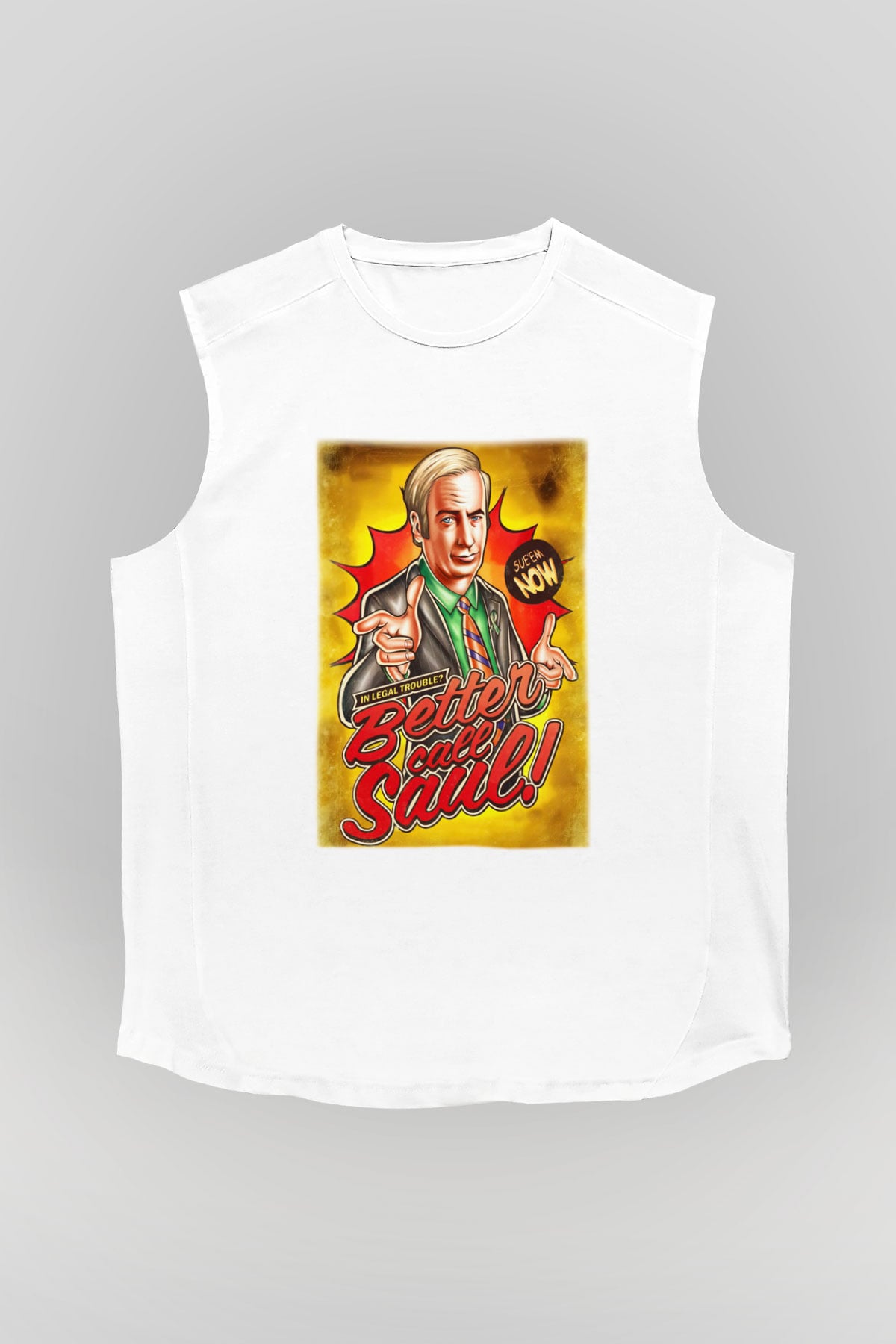 Better Call Saul Beyaz Unisex Kolsuz Tişört