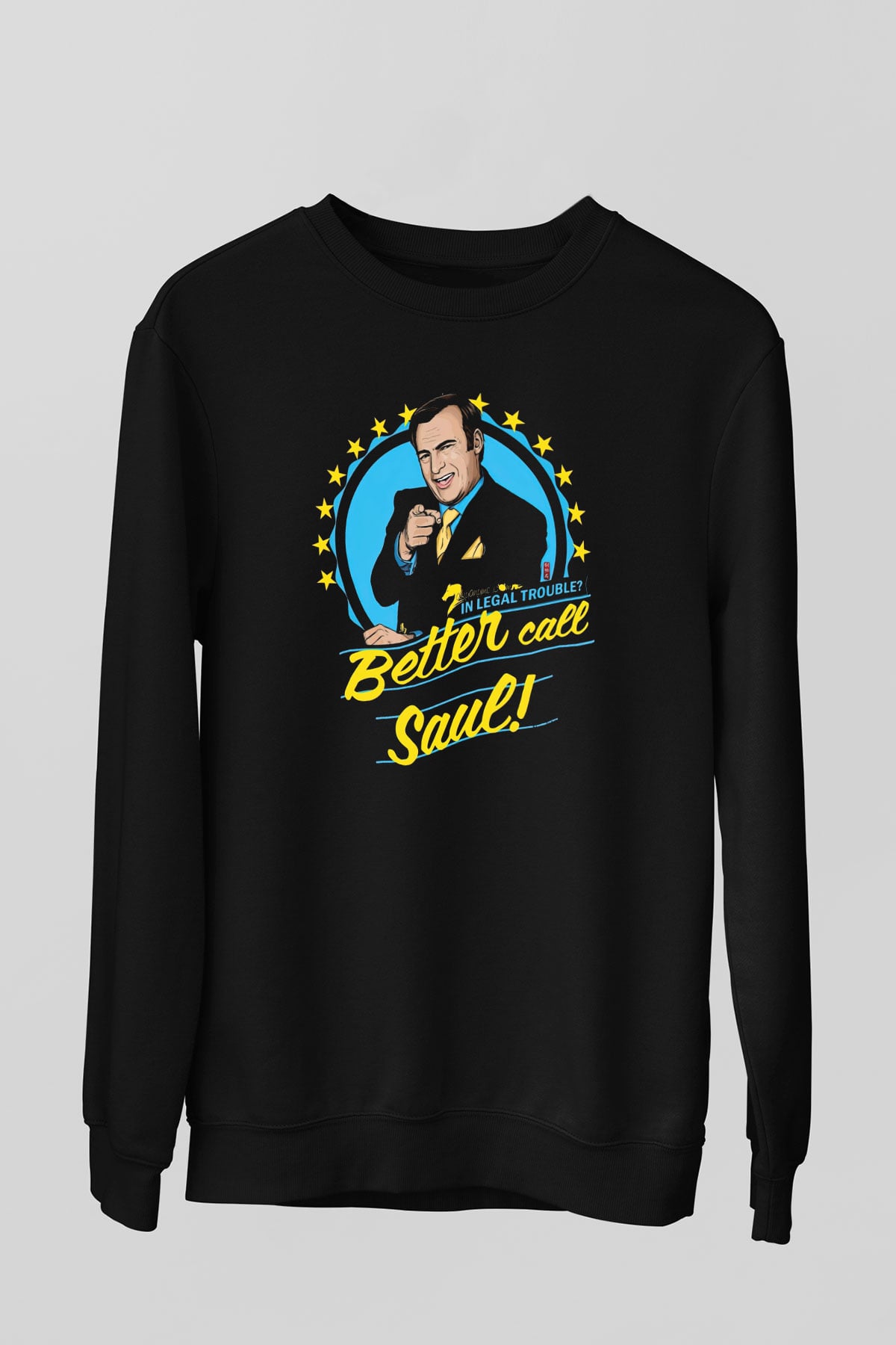 Better Call Saul Siyah Unisex Sweatshirt