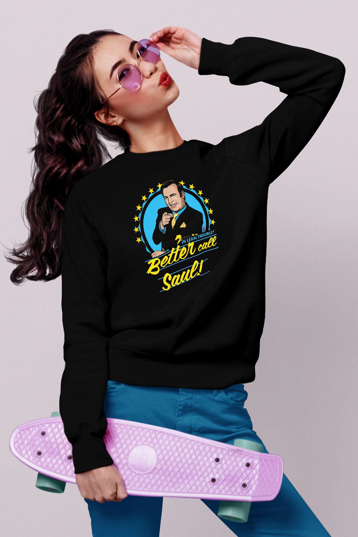 Better Call Saul Siyah Unisex Sweatshirt