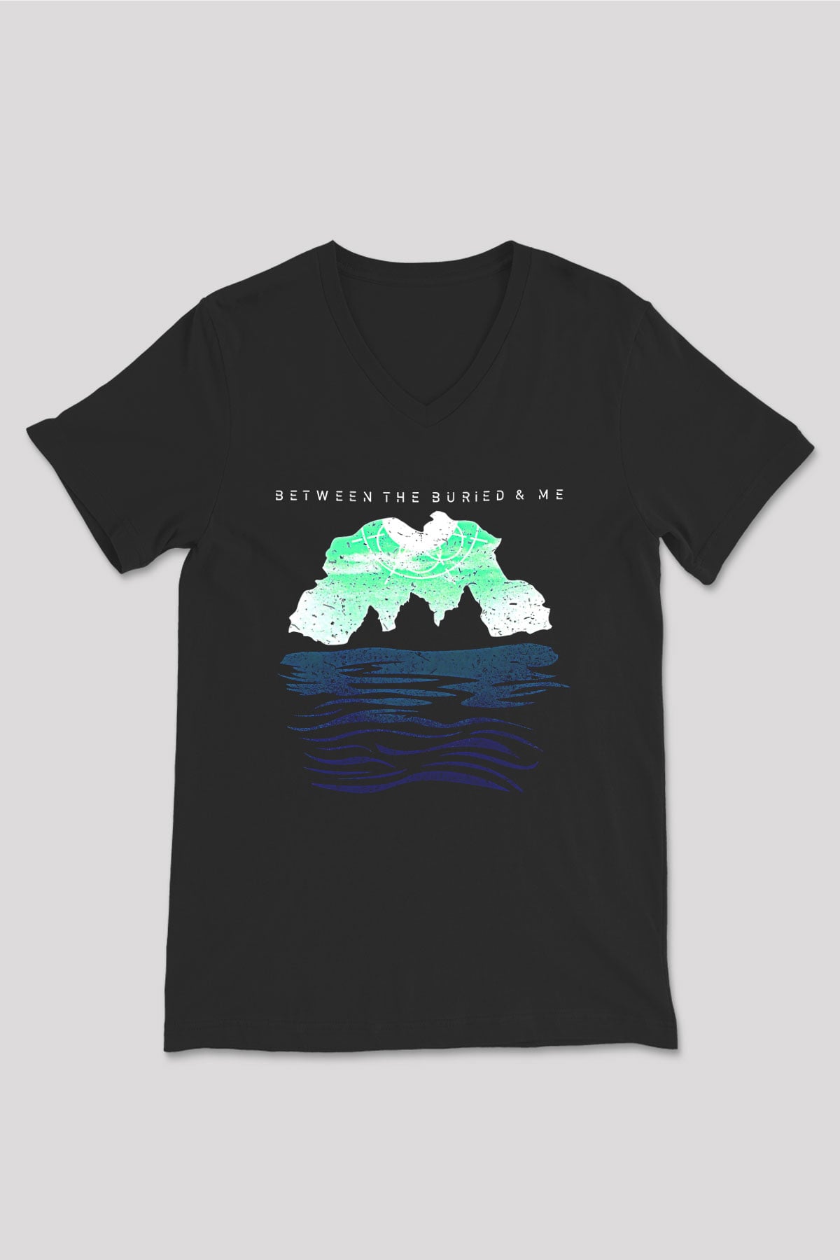 Between The Buried And Me Baskılı Unisex Siyah V Yaka Tişört - Tshirt