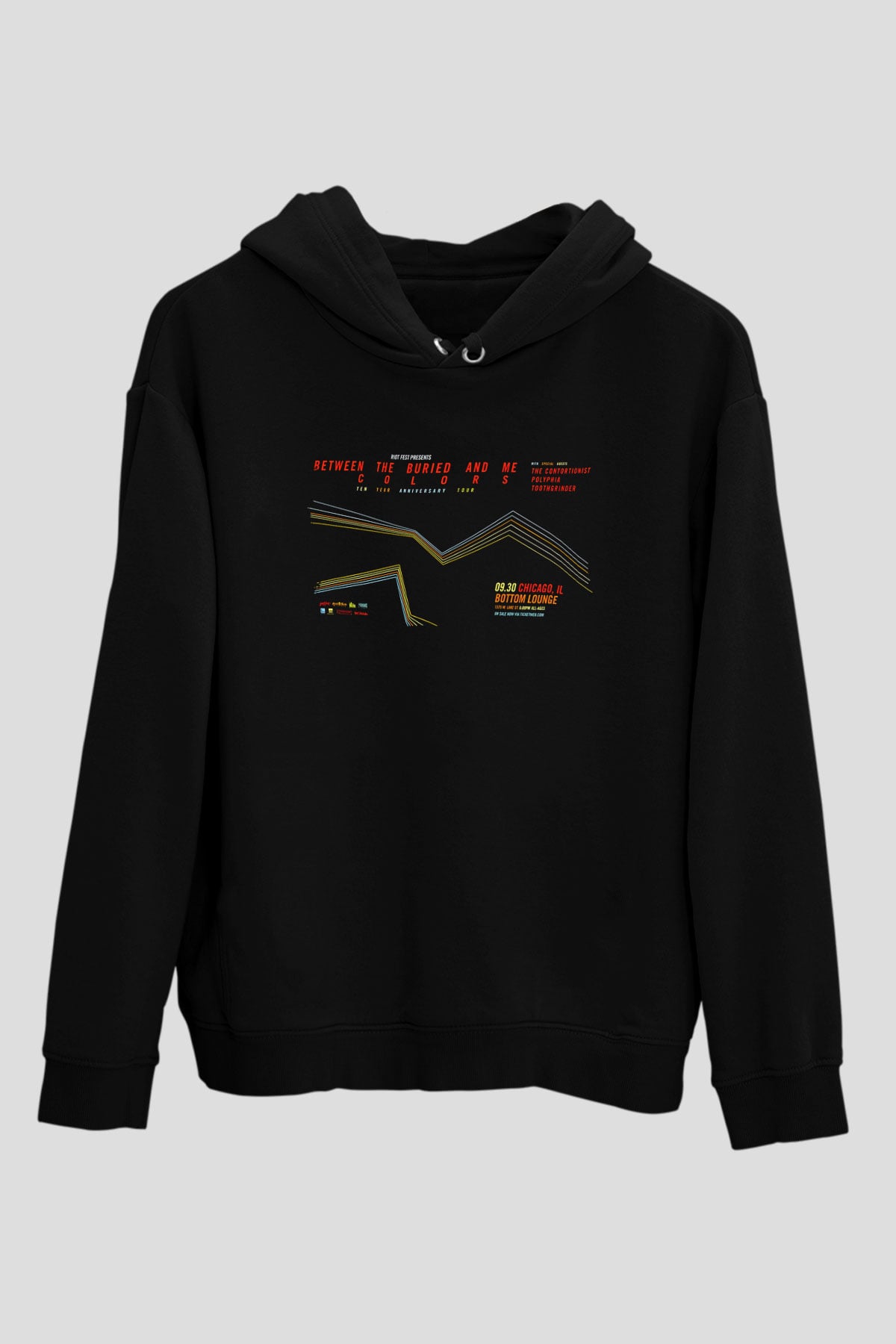 Between The Buried And Me Baskılı Unisex Siyah Kapüşonlu Sweatshirt